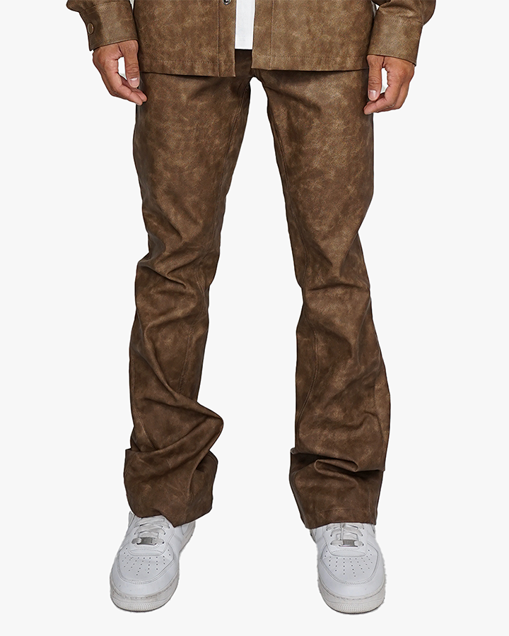 EPTM ROADHOUSE FLARE PANTS-BROWN