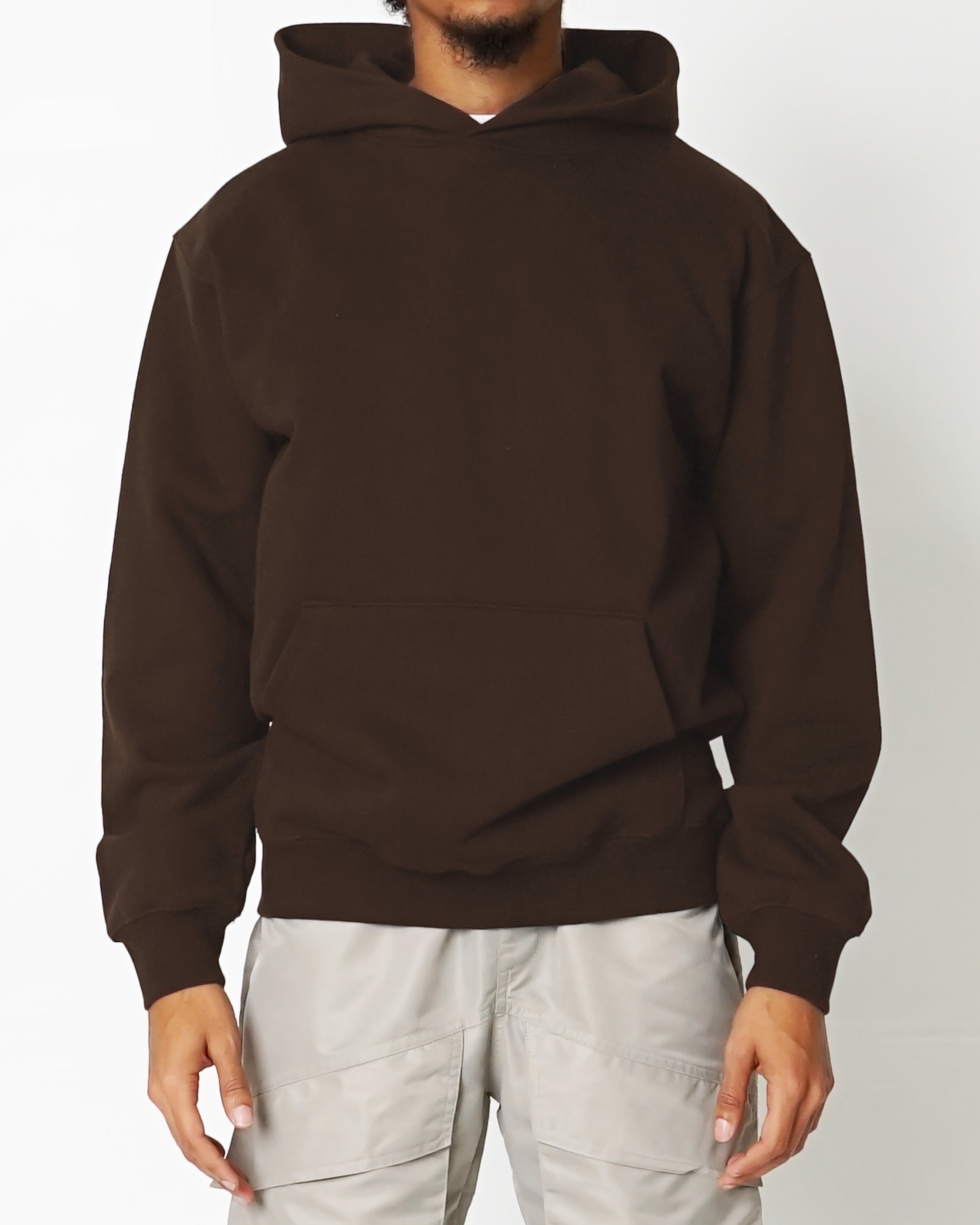 EPTM BIG N TALL PERFECT BOXY HOODIE-BROWN