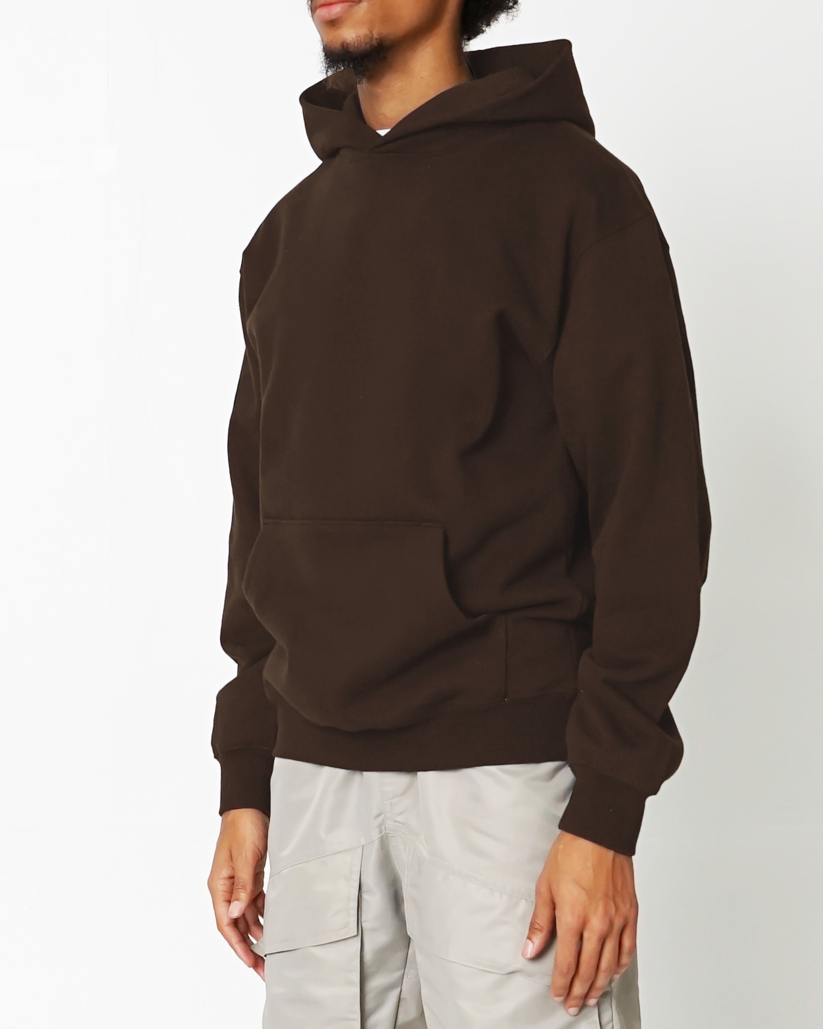 EPTM BIG N TALL PERFECT BOXY HOODIE-BROWN