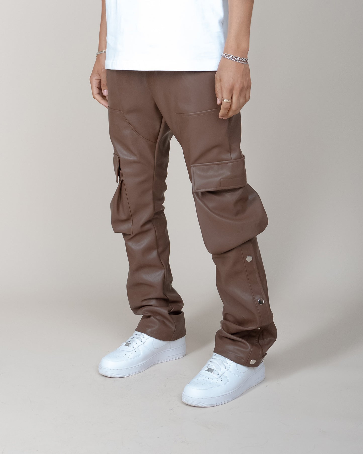 EPTM LEATHER SNAP FLARE-BROWN