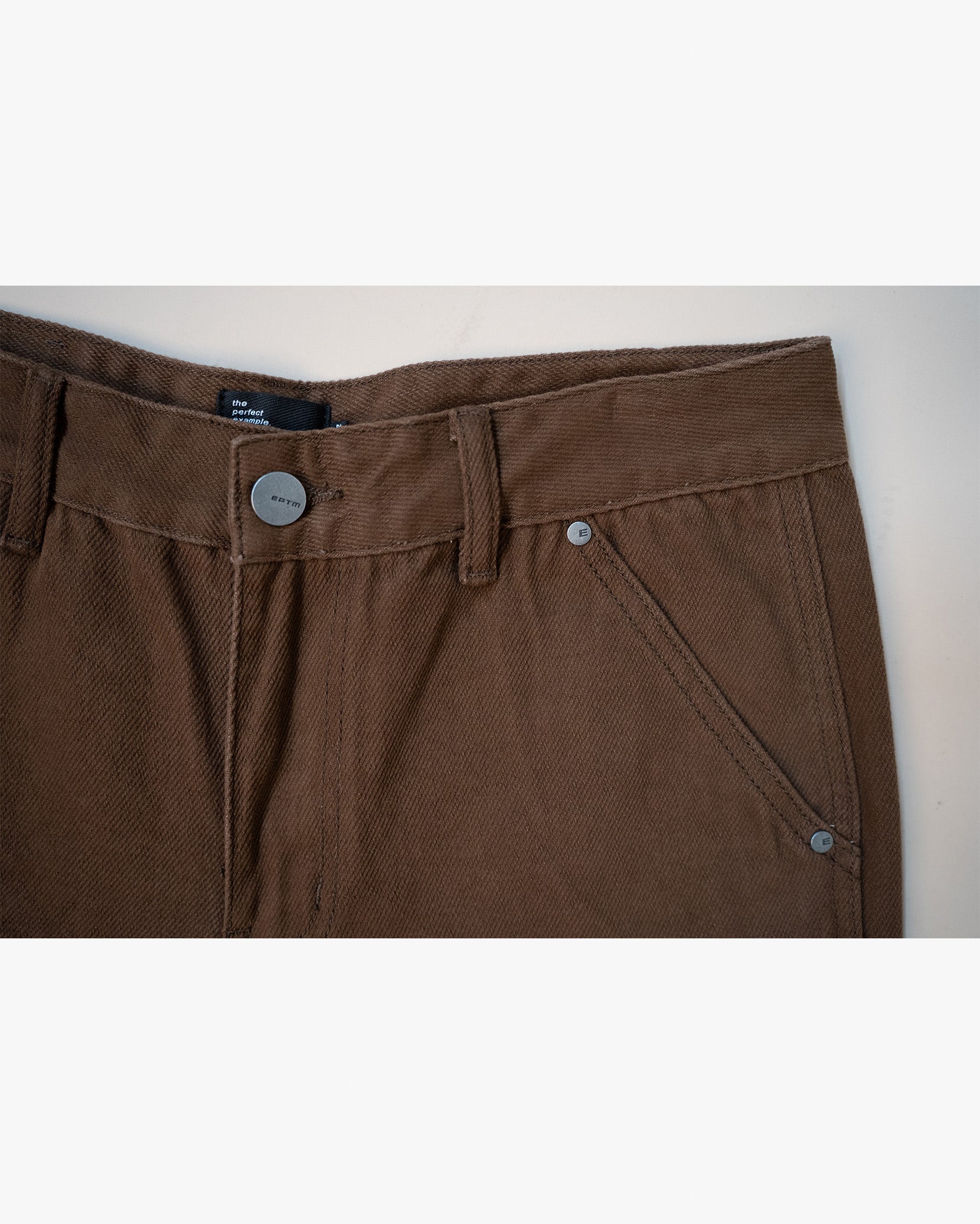 EPTM DOUBLE KNEE TWILL SHORTS - BROWN