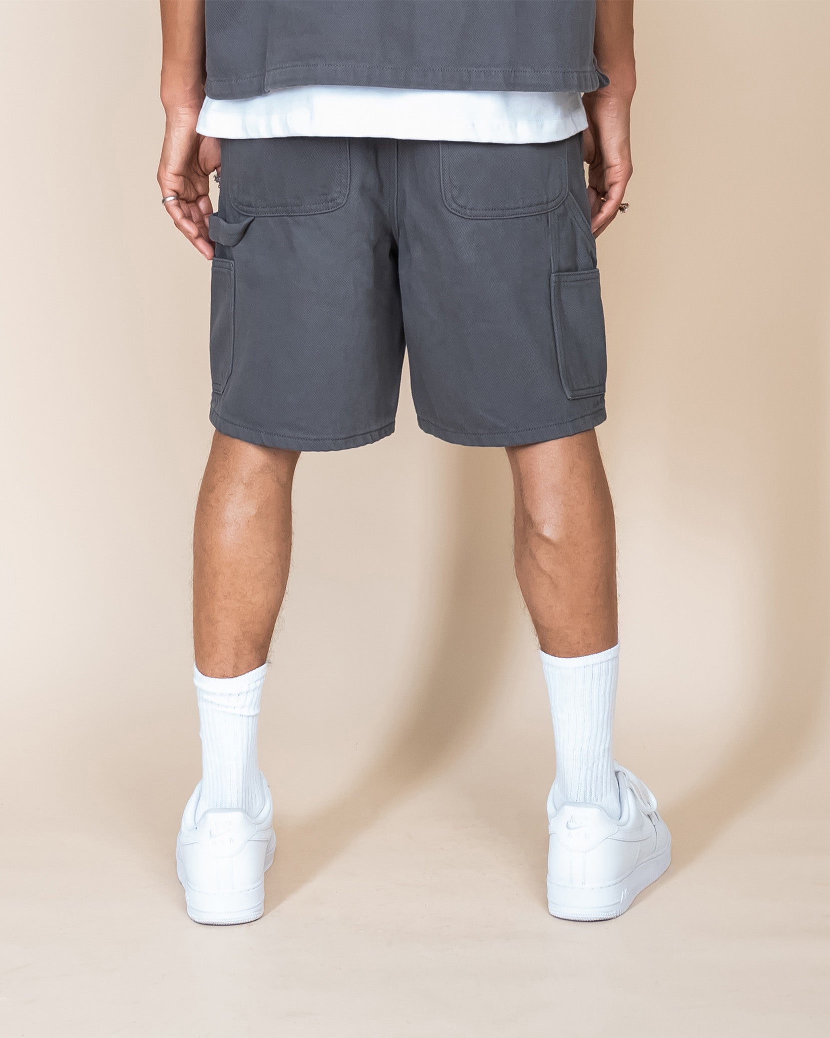 EPTM DOUBLE KNEE TWILL SHORTS - GREY