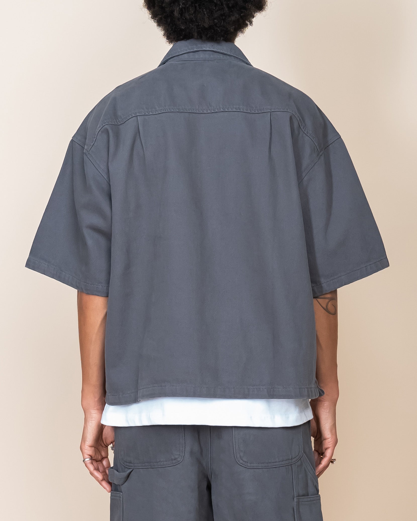 EPTM BOXY TWILL SHIRT - GREY