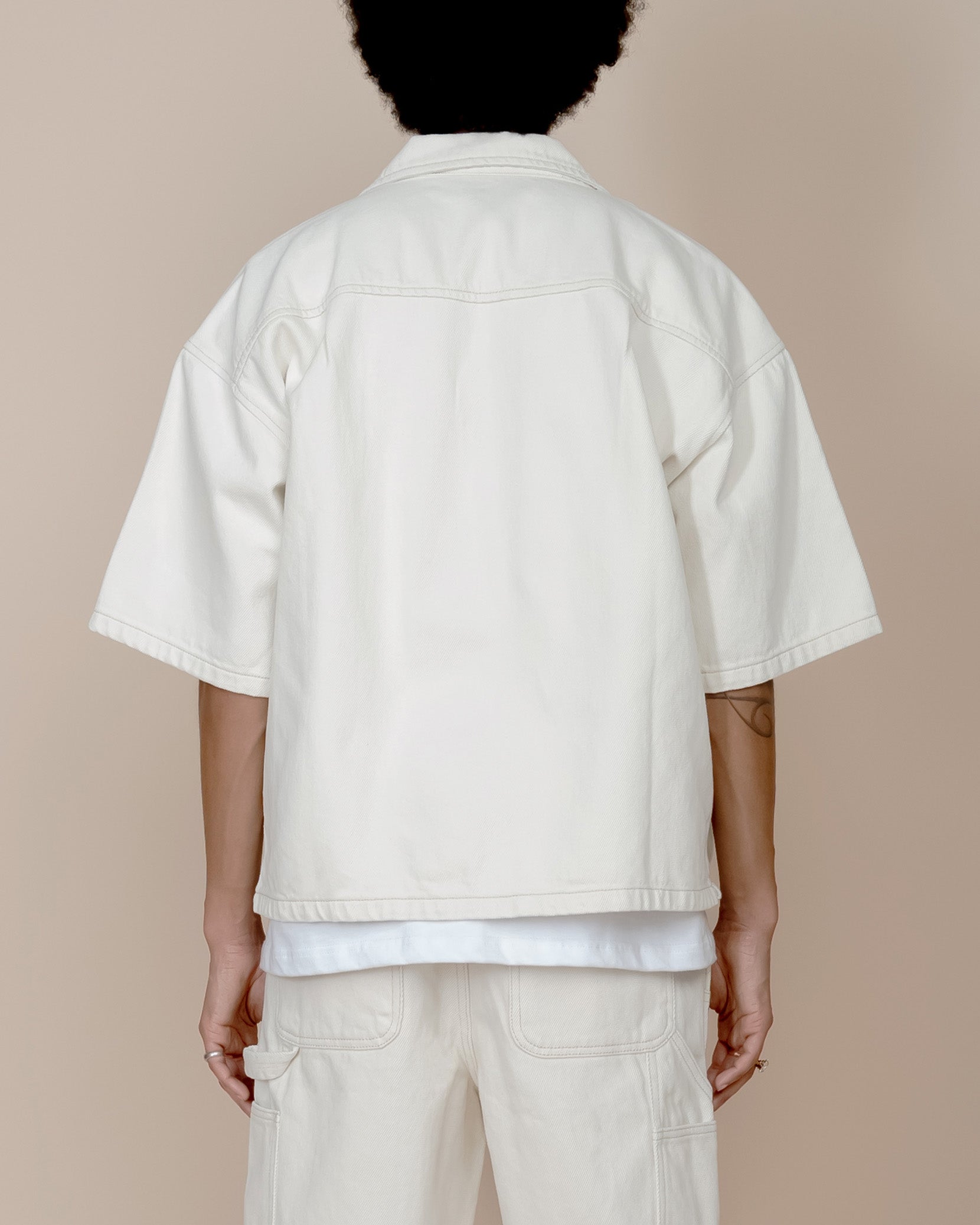 EPTM BOXY TWILL SHIRT - CREAM