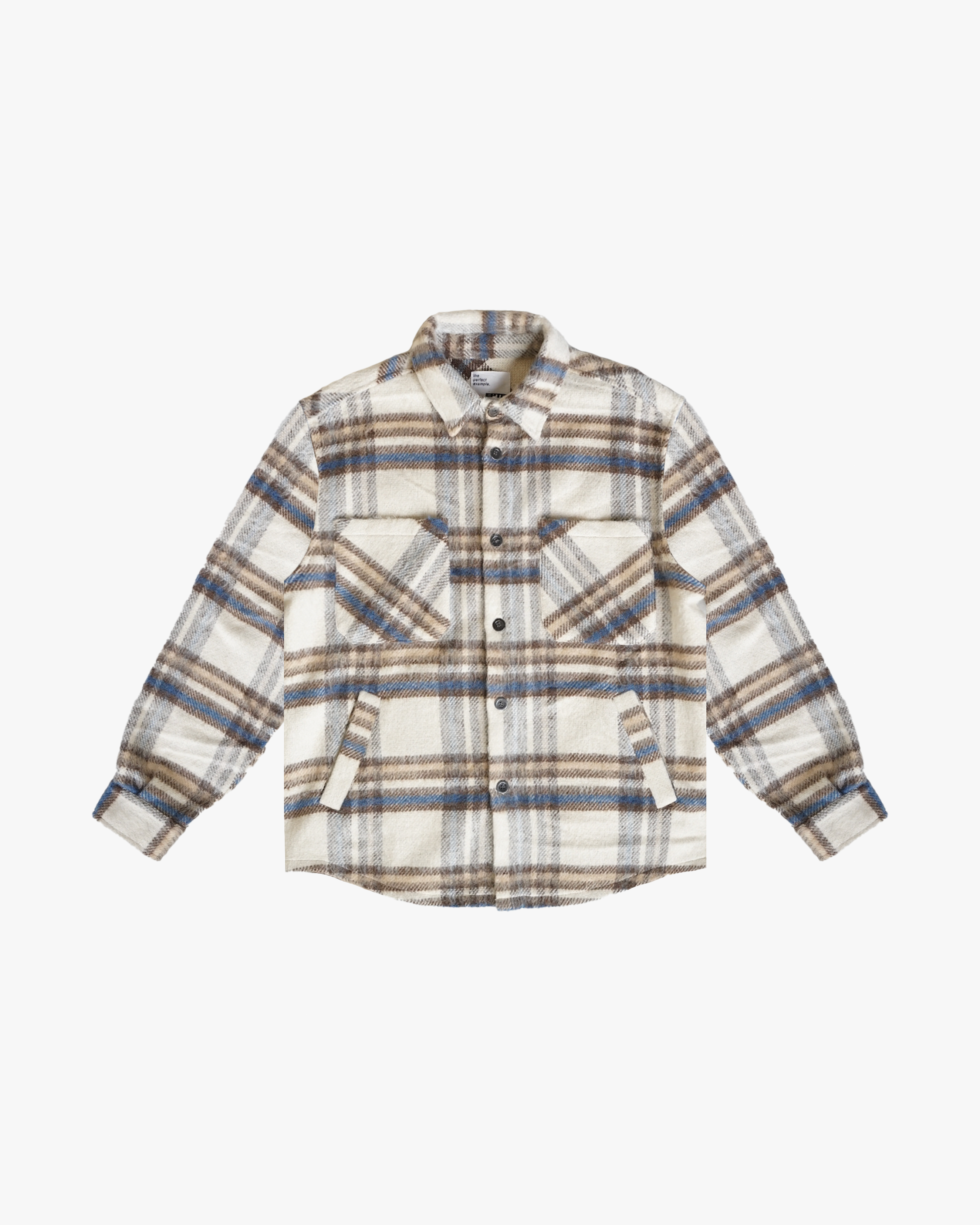 EPTM BIG N TALL SIDE SLIT FLANNEL-CREAM