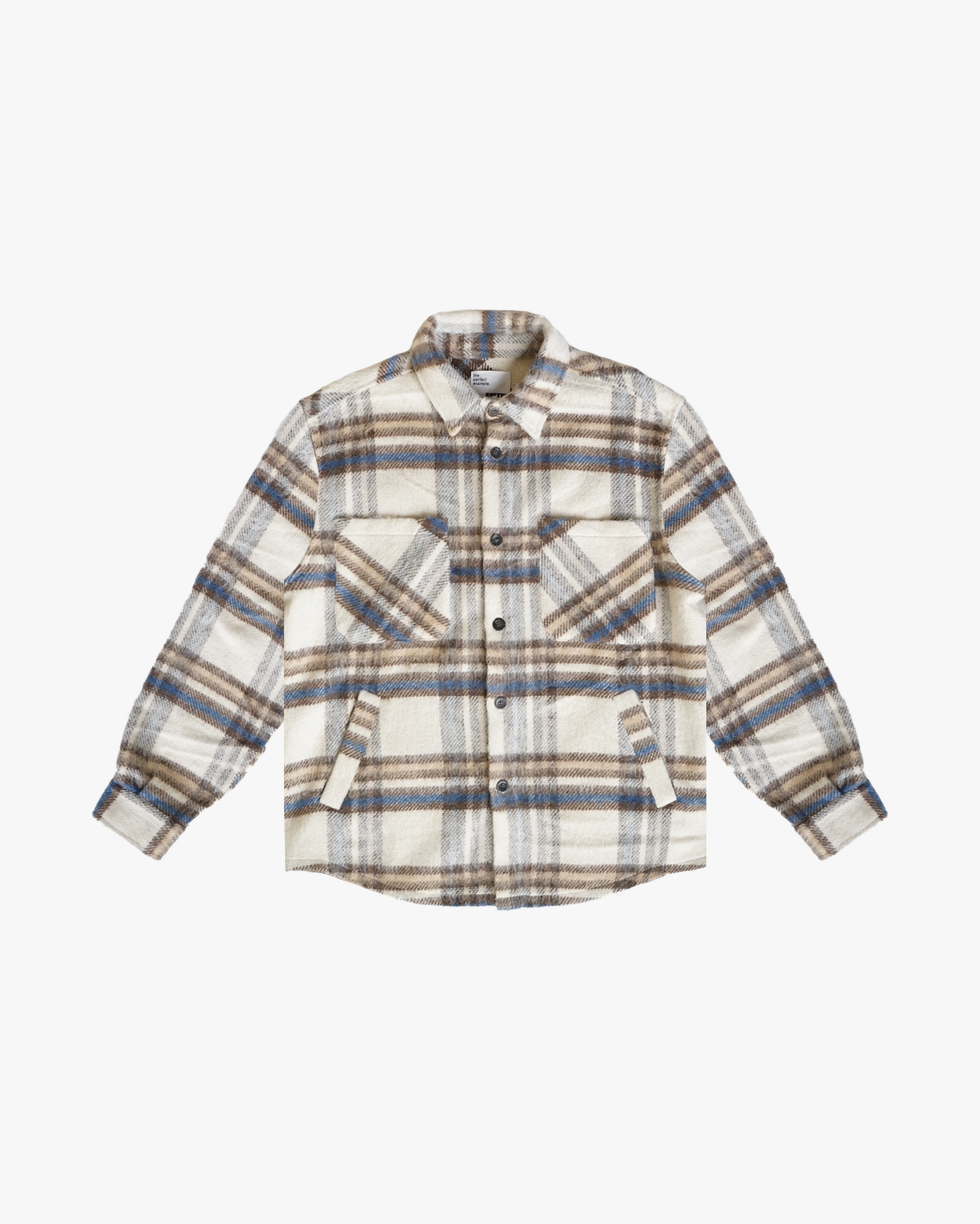 EPTM XLBOYZ SIDE SLIT FLANNEL-CREAM