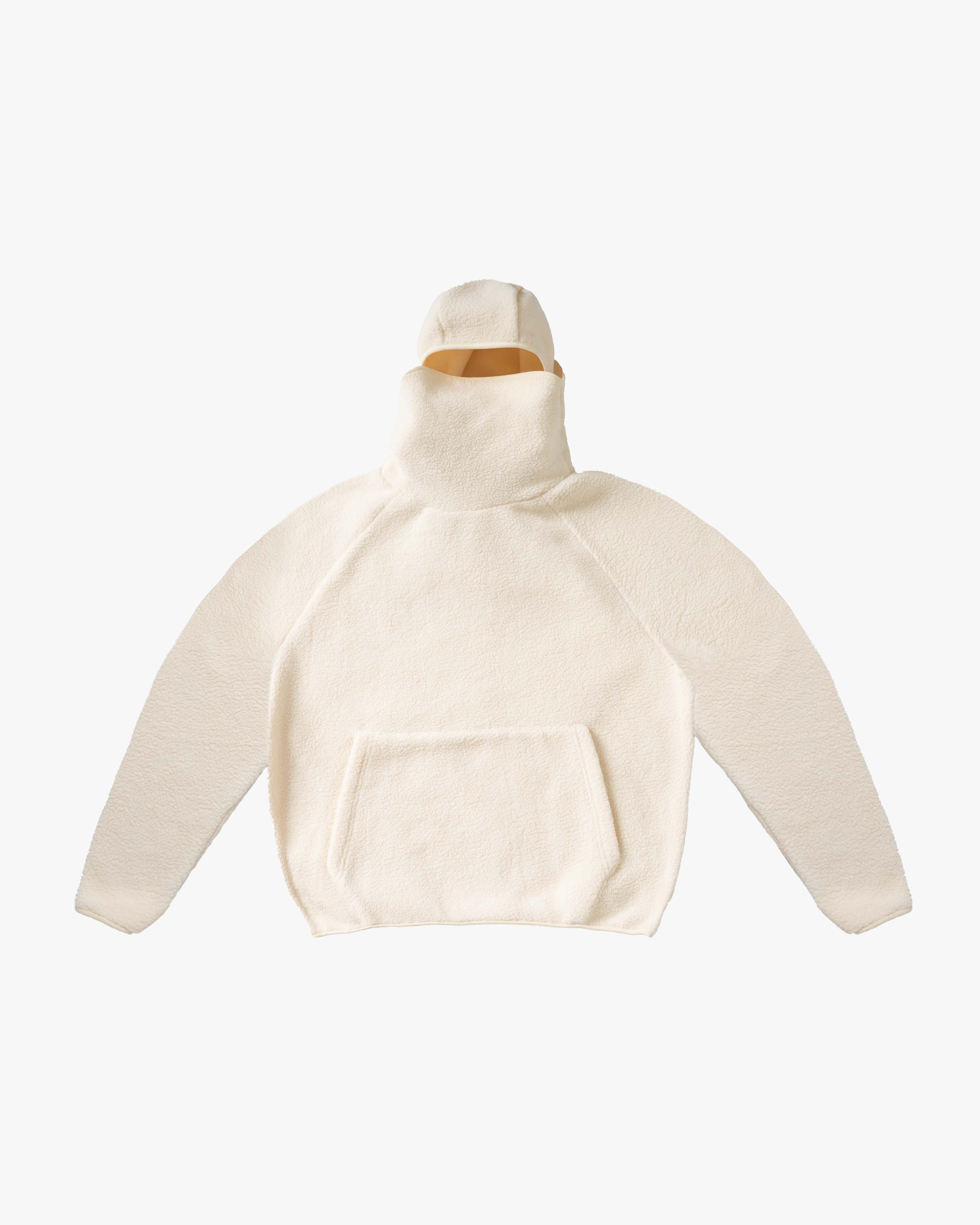 EPTM BALACLAVA SHERPA HOODIE-CREAM