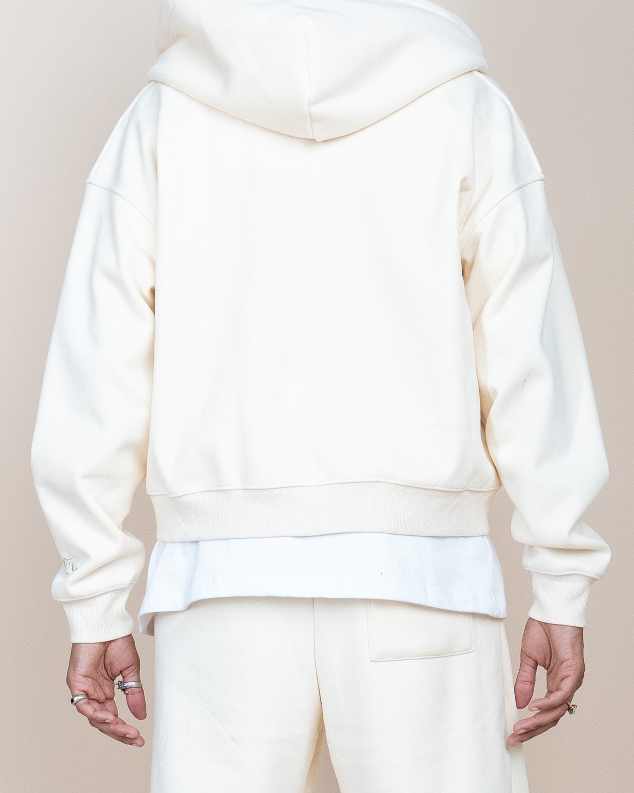 EPTM PERFECT ZIP UP HOODIE - CREAM