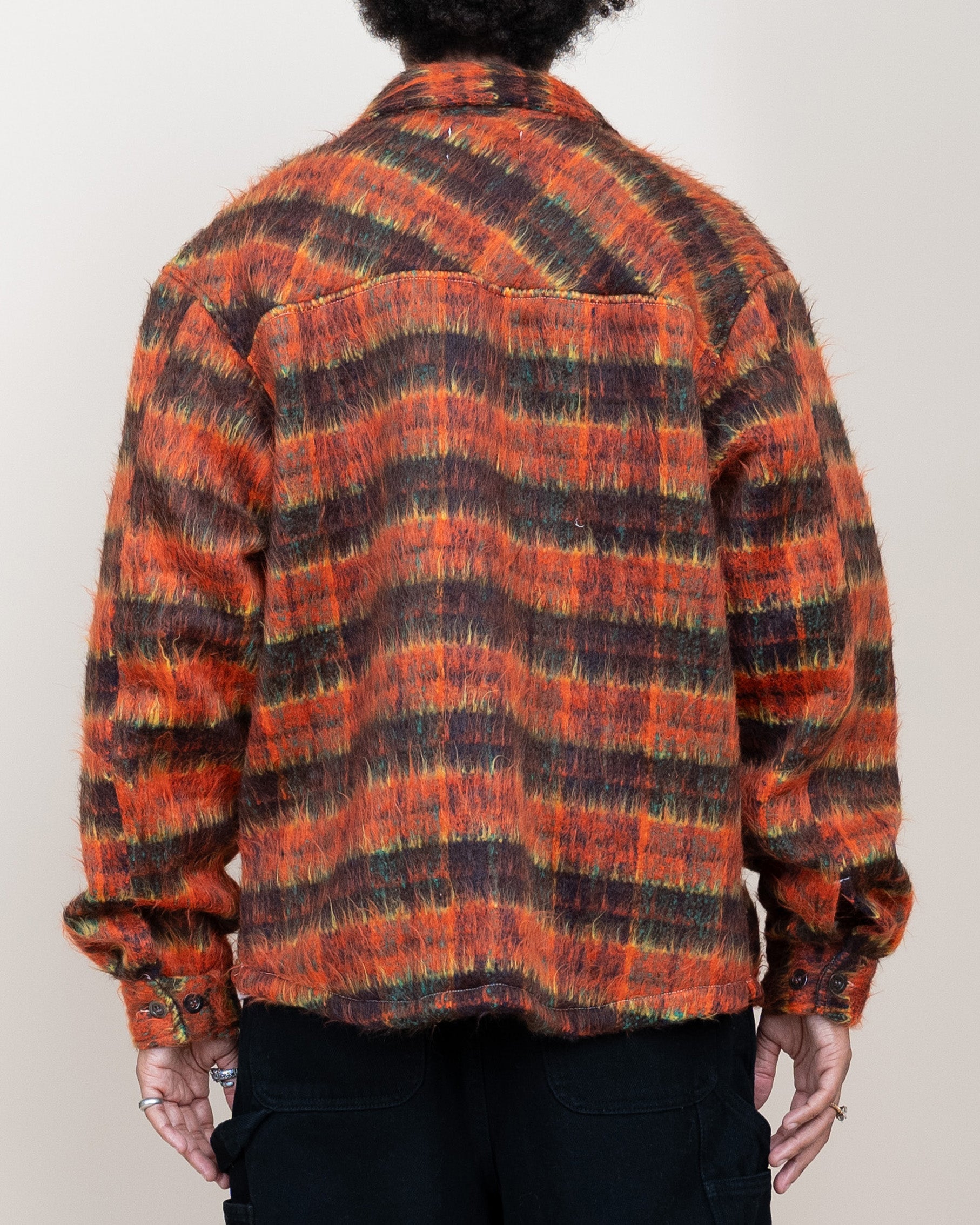 EPTM SIDE SLIT FLANNEL-BLOOD ORANGE