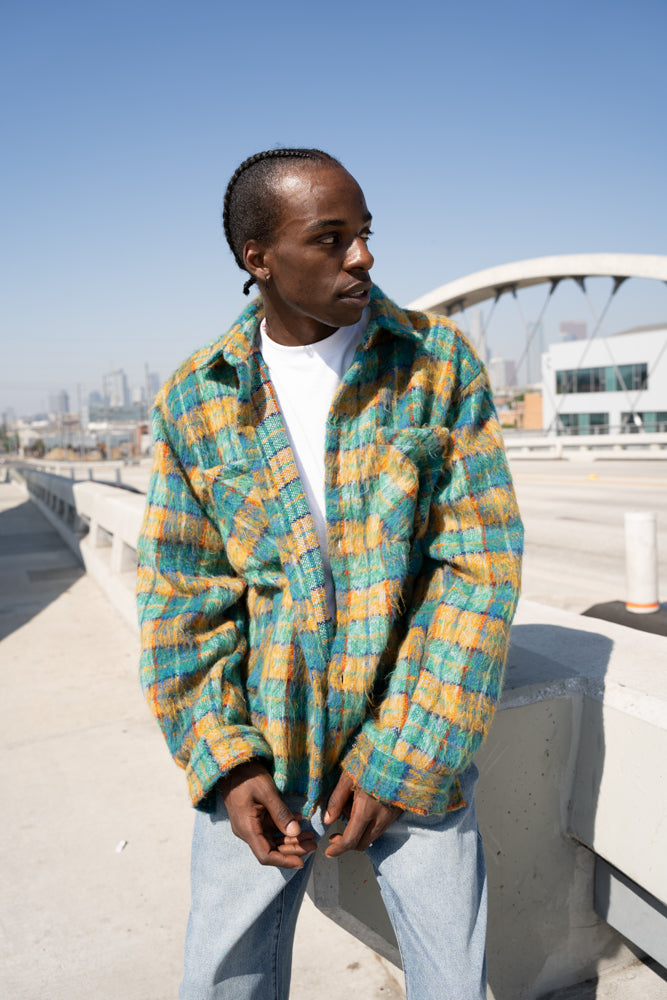 EPTM SIDE SLIT FLANNEL-TEAL