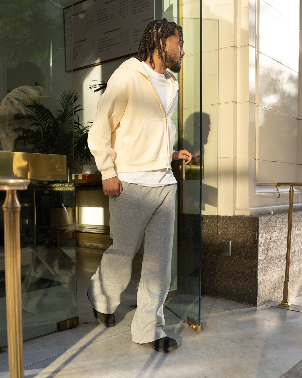 EPTM PERFECT BAGGY FLEECE PANTS - HEATHER GREY