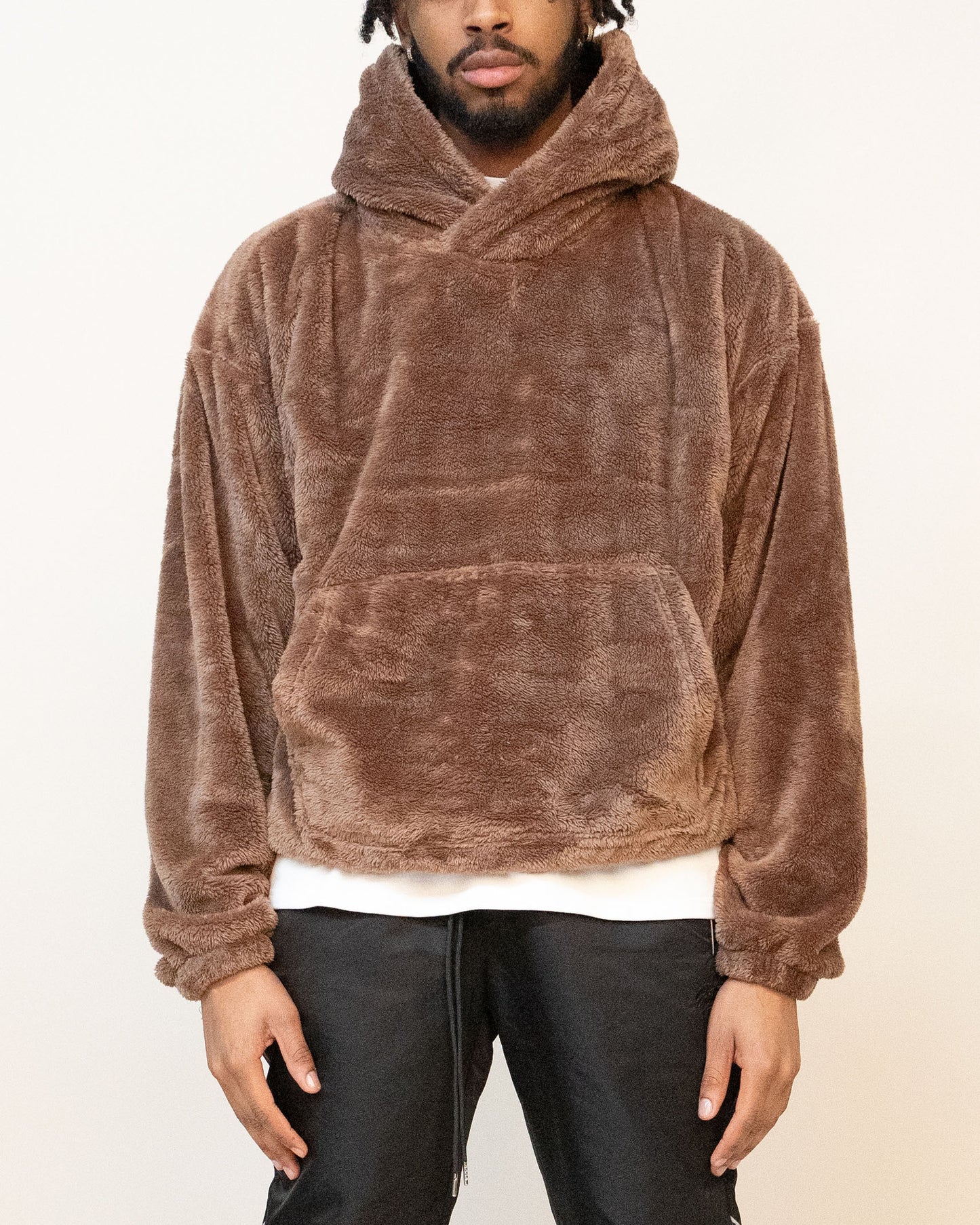 EPTM FUZZY HOODIE-BROWN