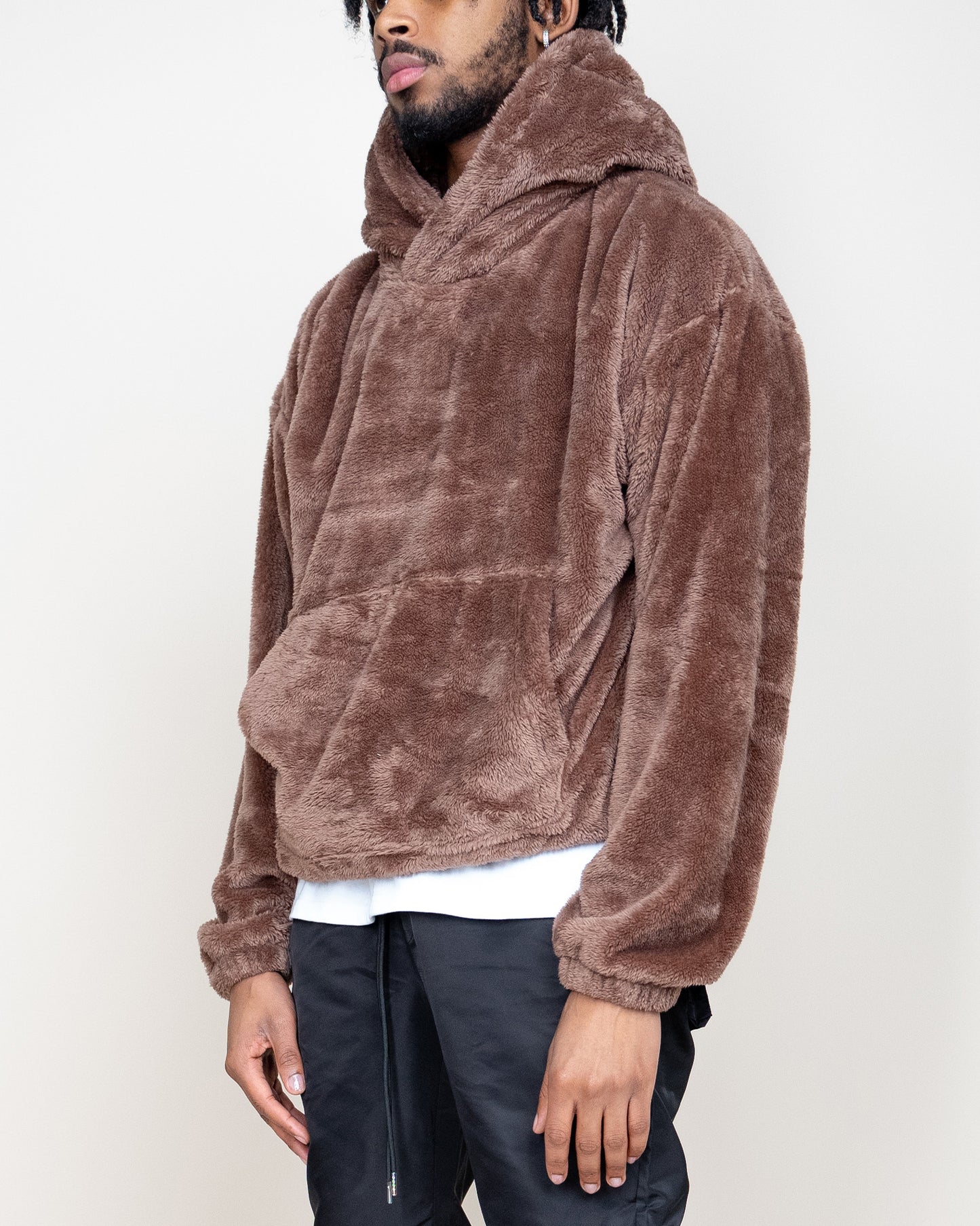 EPTM FUZZY HOODIE-BROWN