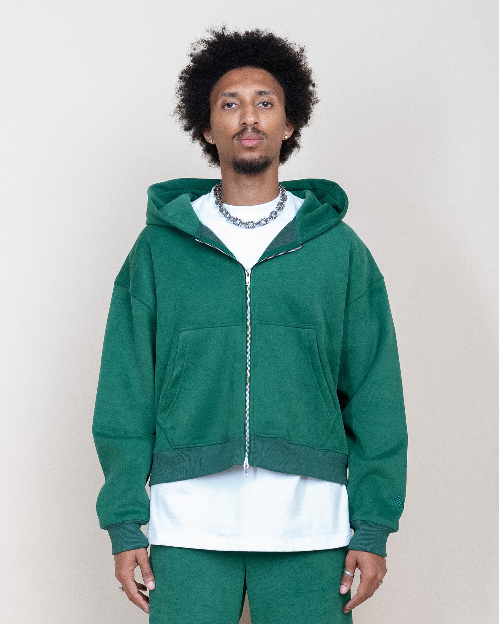 EPTM PERFECT ZIP UP HOODIE - HUNTER GREEN