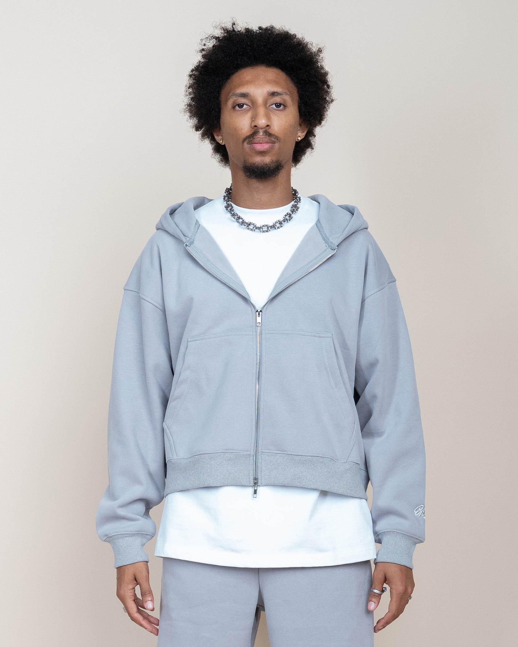 EPTM PERFECT ZIP UP HOODIE - GREY