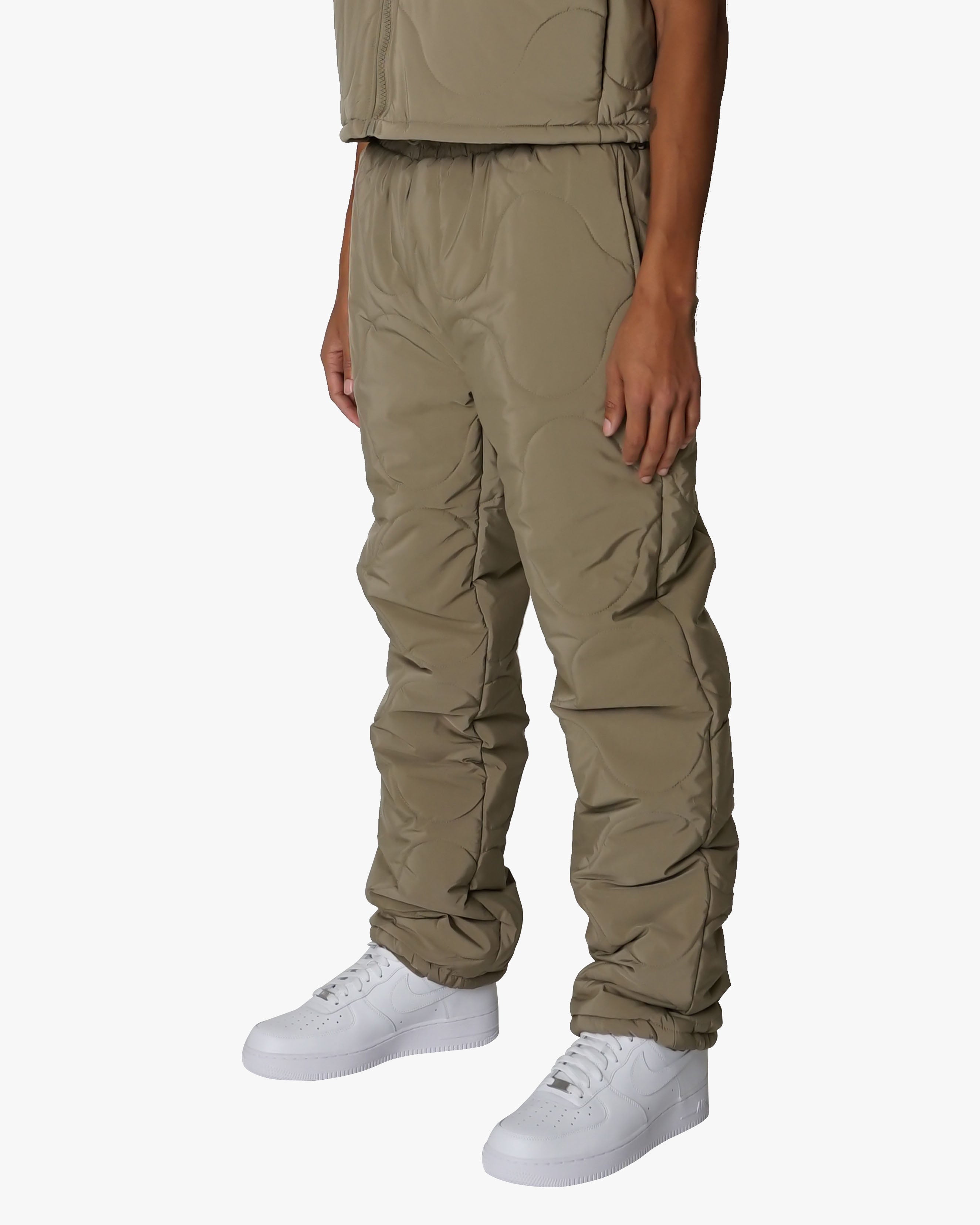 EPTM GRIDDY PUFFER PANTS-OLIVE