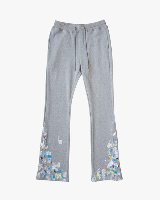 EPTM PAINT SNAP FLARED PANTS - HEATHER GREY