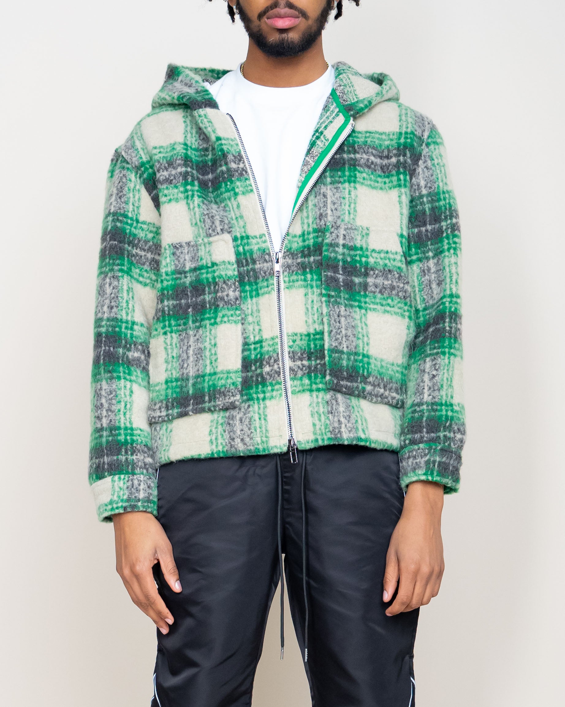 EPTM MOHAIR FLANNEL JACKET-GREEN