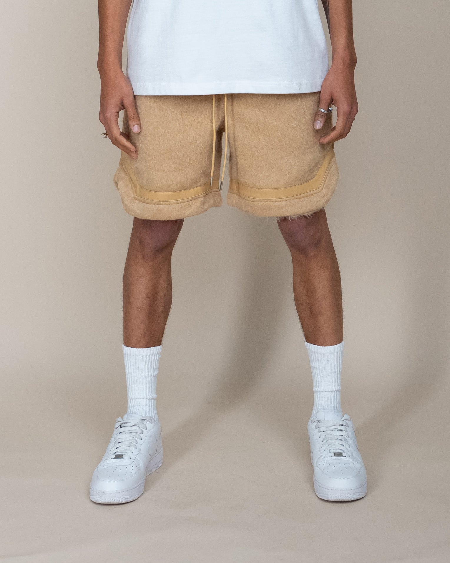 EPTM MOHAIR SHORTS - KHAKI