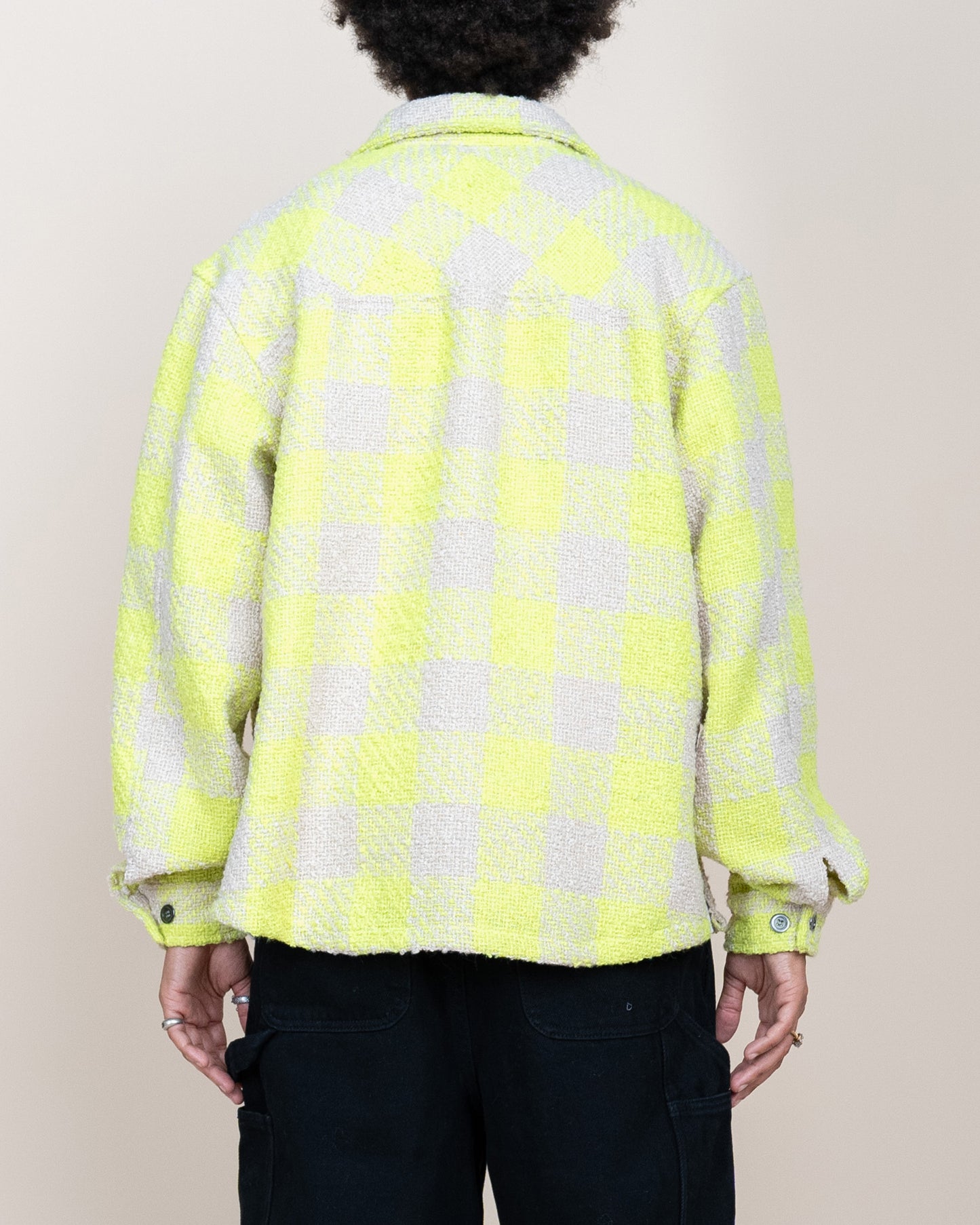 EPTM TWEED FLANNEL SHIRT- NEON GREEN