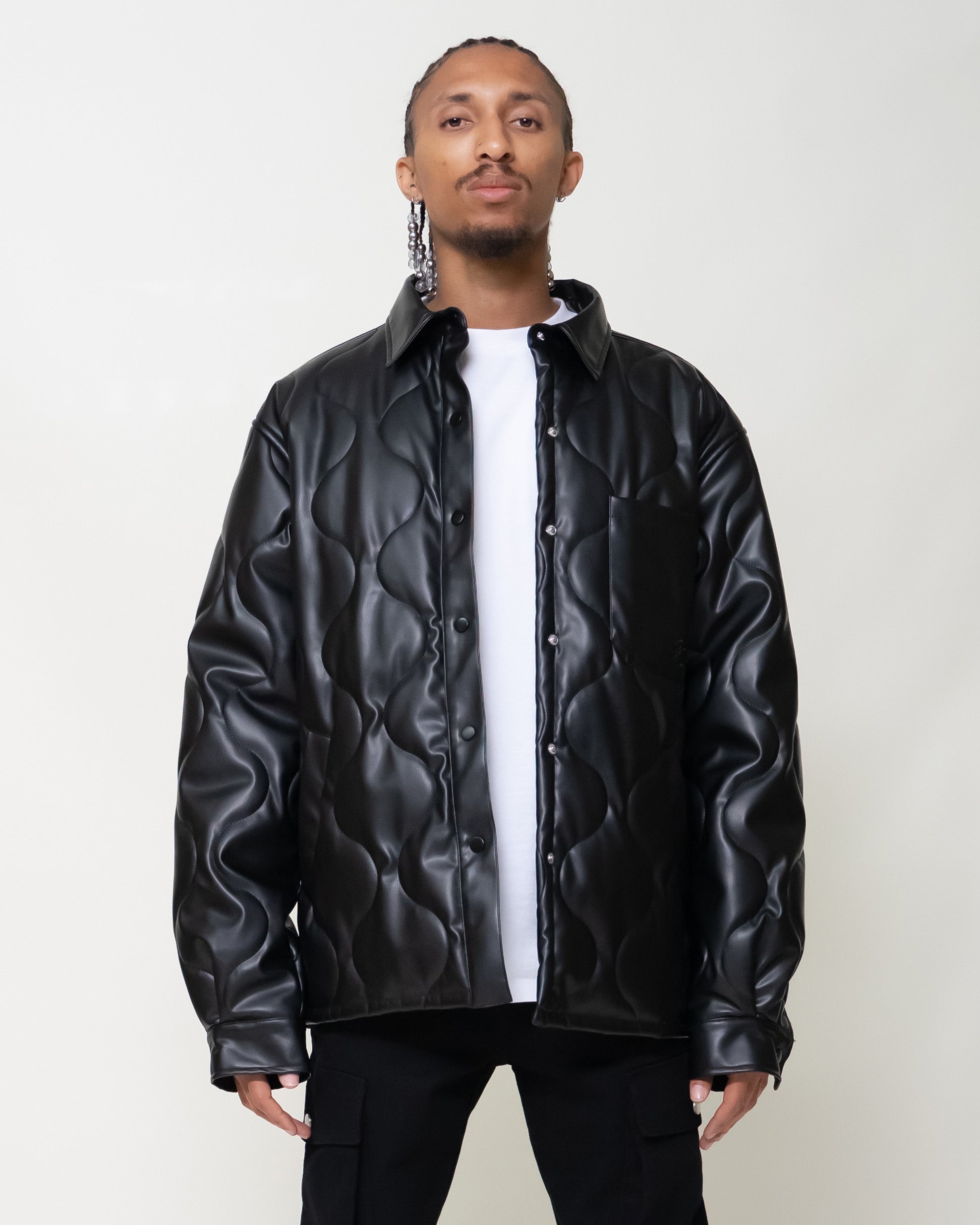 EPTM ORION PUFFER SHIRT-BLACK