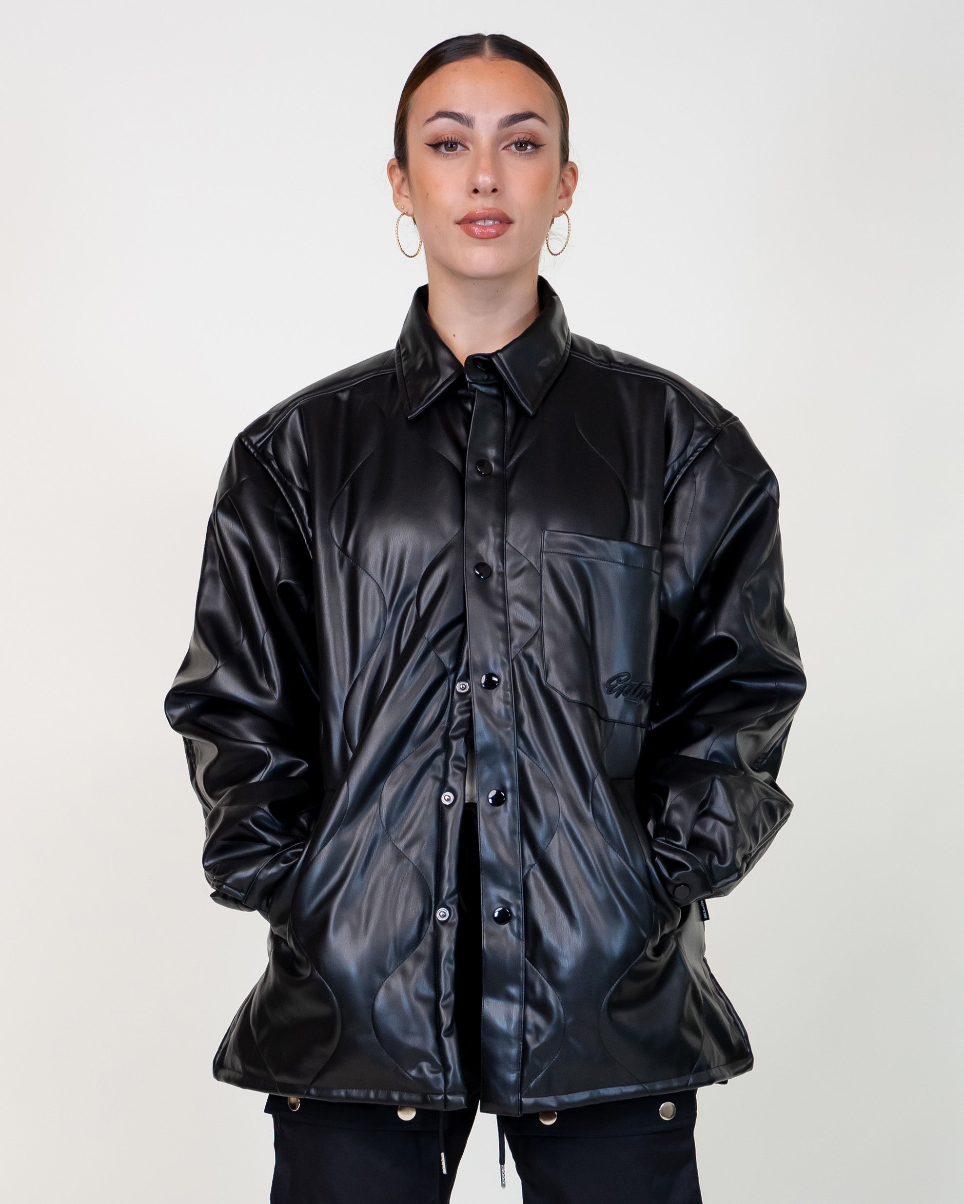 EPTM ORION PUFFER SHIRT-BLACK