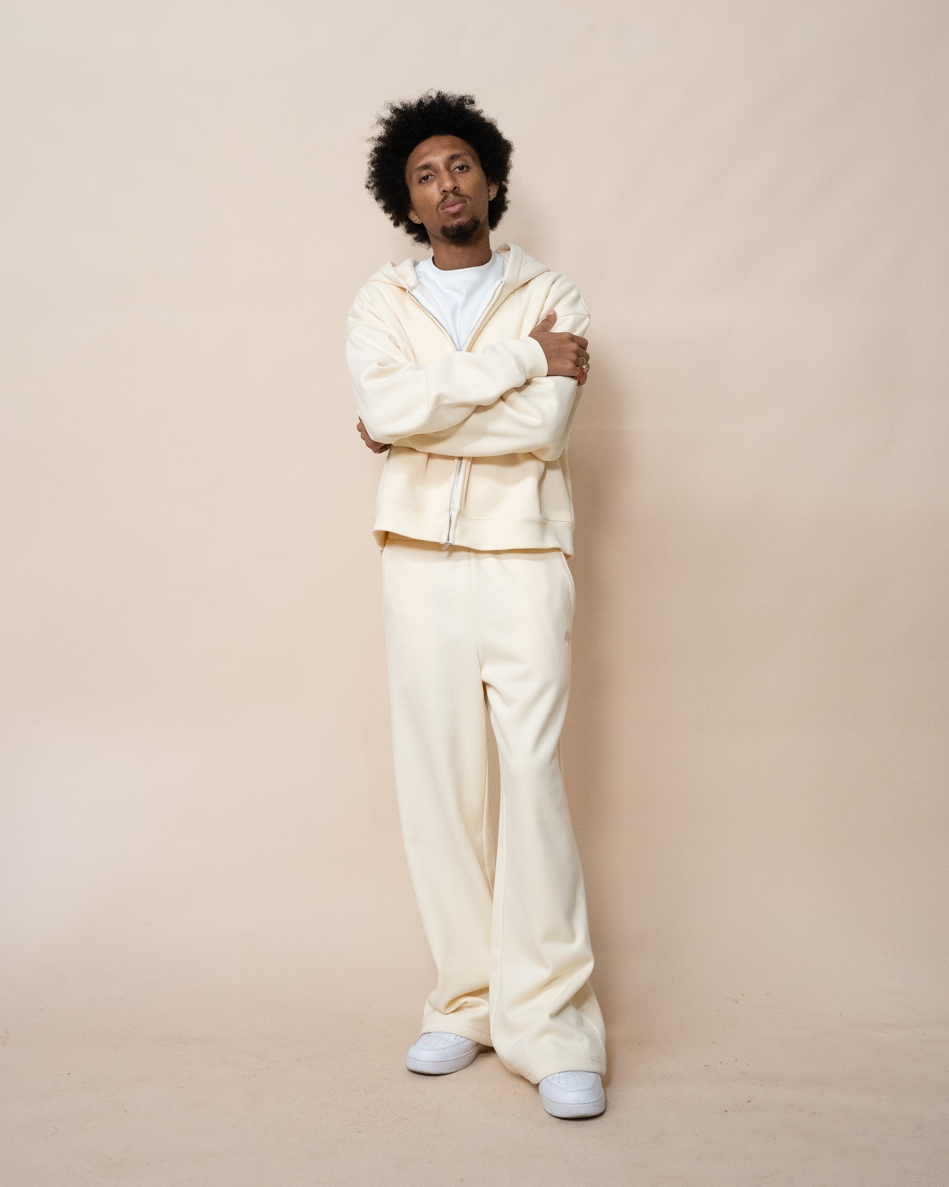 EPTM PERFECT BAGGY FLEECE PANTS - CREAM