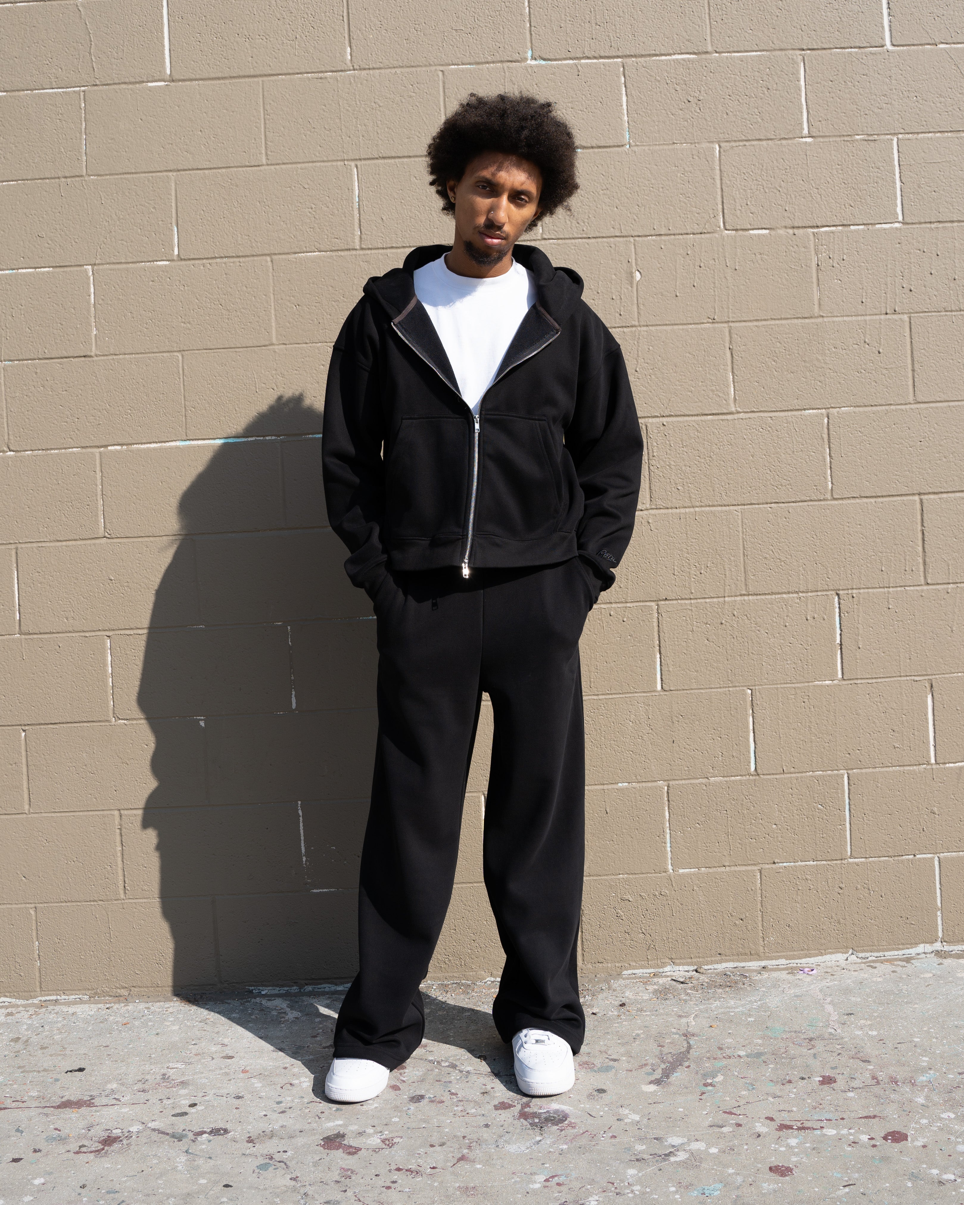 EPTM PERFECT BAGGY FLEECE PANTS - BLACK