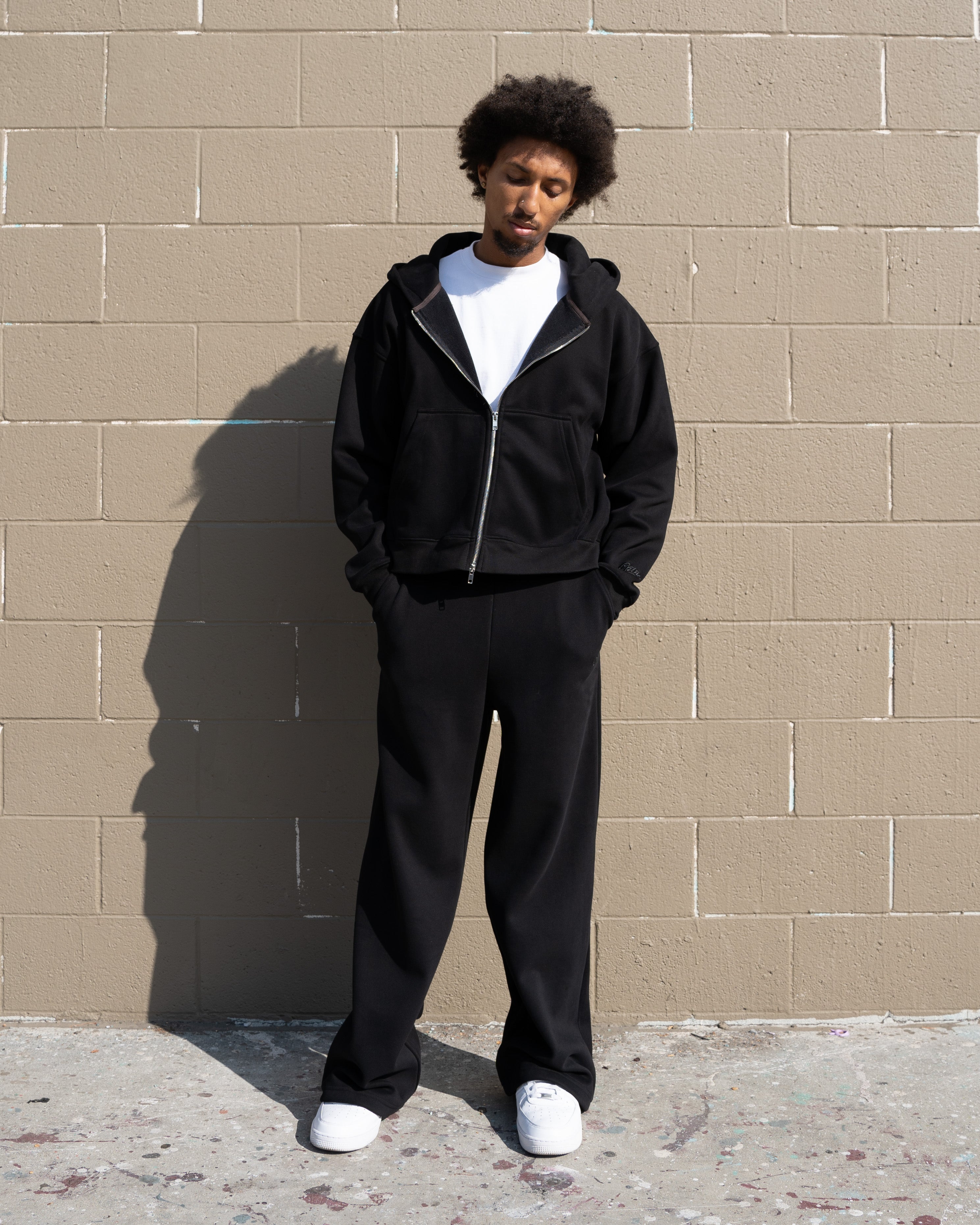 EPTM PERFECT BAGGY FLEECE PANTS - BLACK