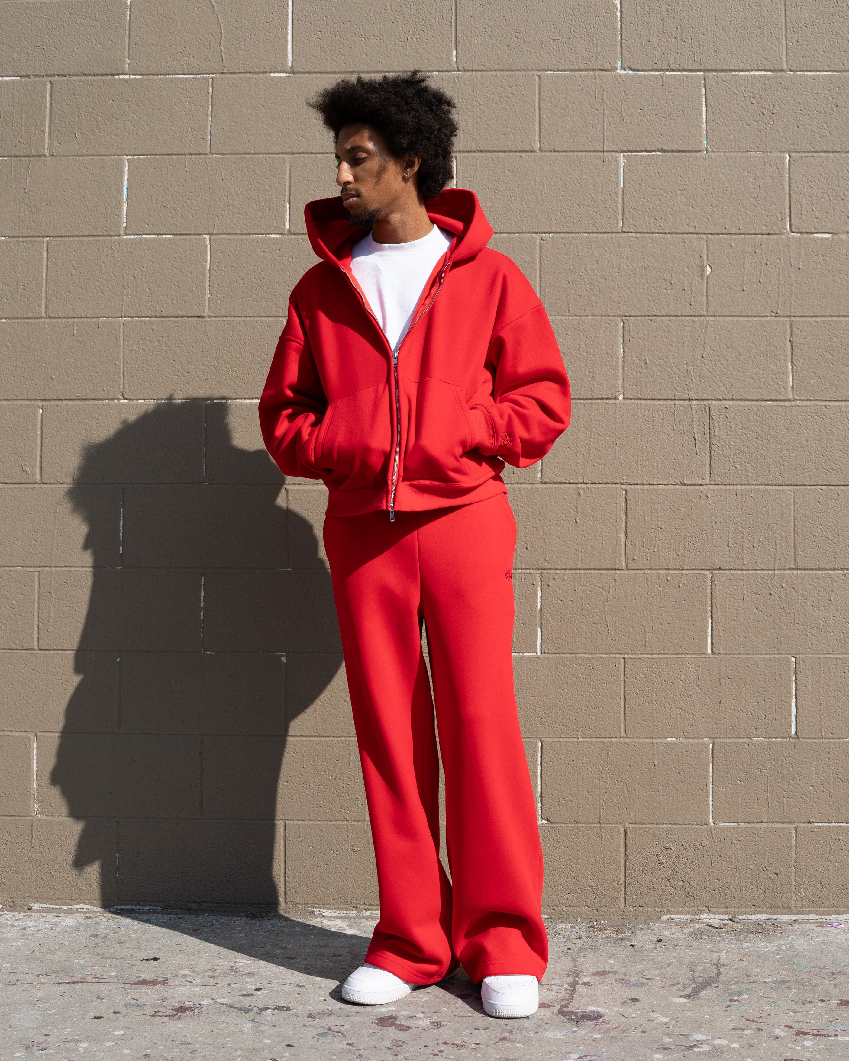 EPTM PERFECT BAGGY FLEECE PANTS - RED