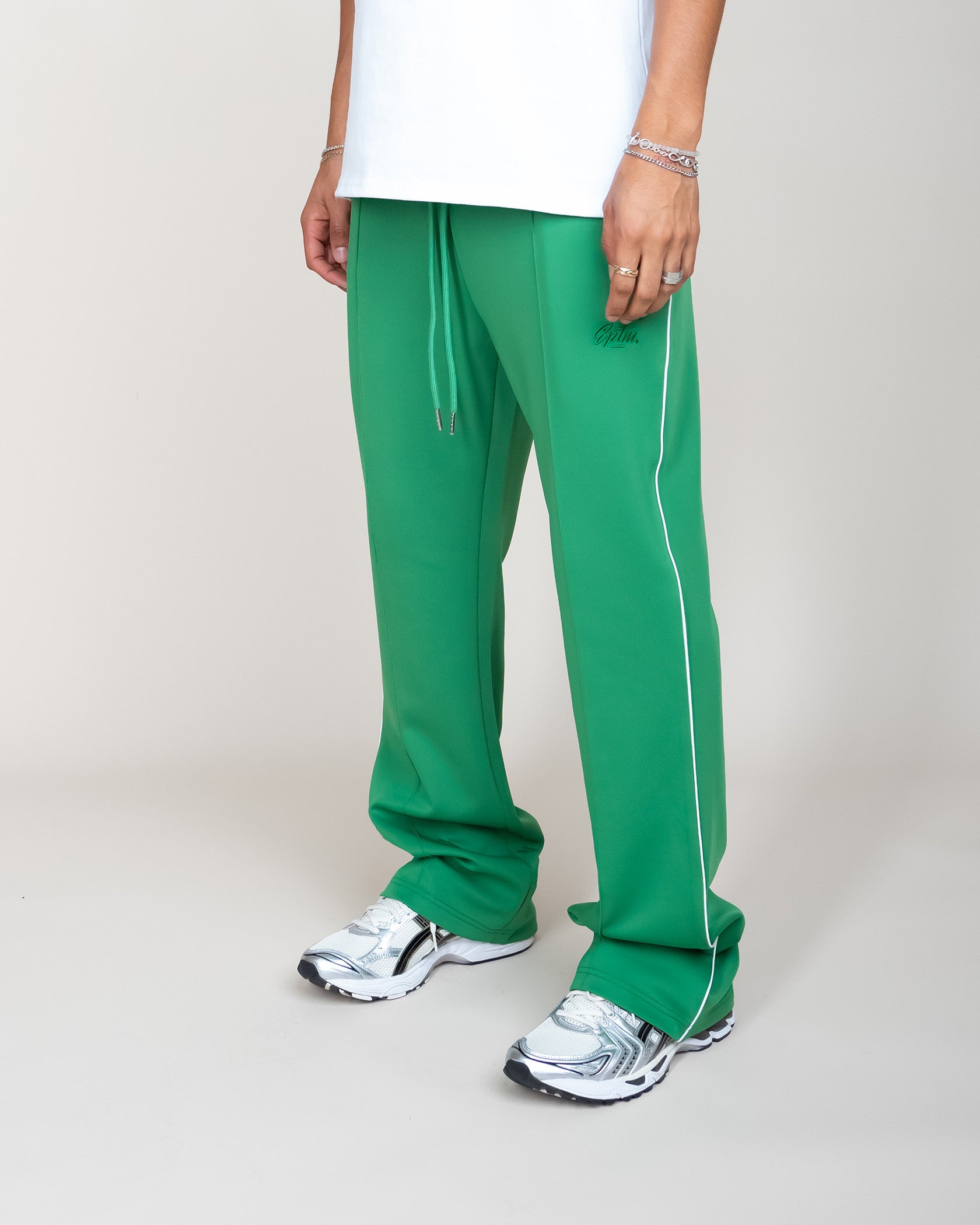 PERFECT PIPING TRACK PANTS - GREEN