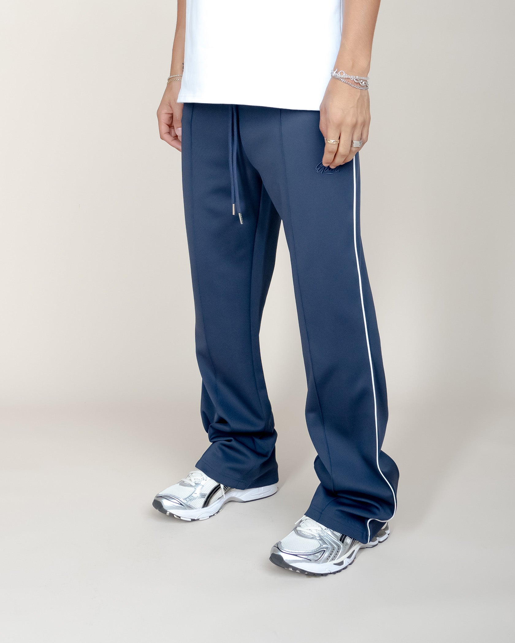 PERFECT PIPING TRACK PANTS - NAVY