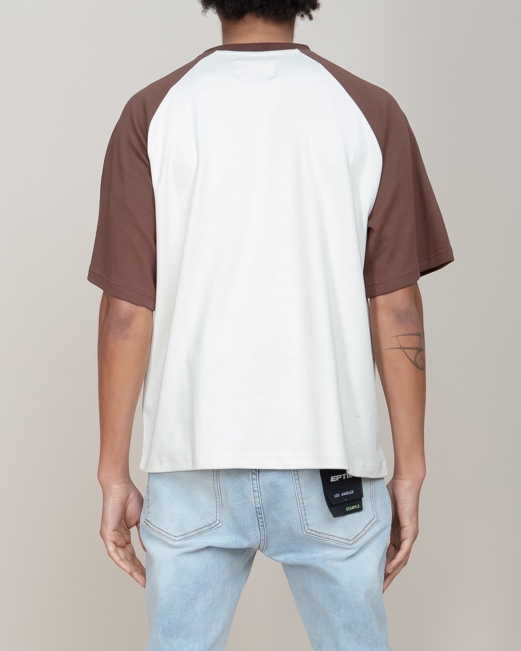 EPTM BOXY RAGLAN TEE - BROWN