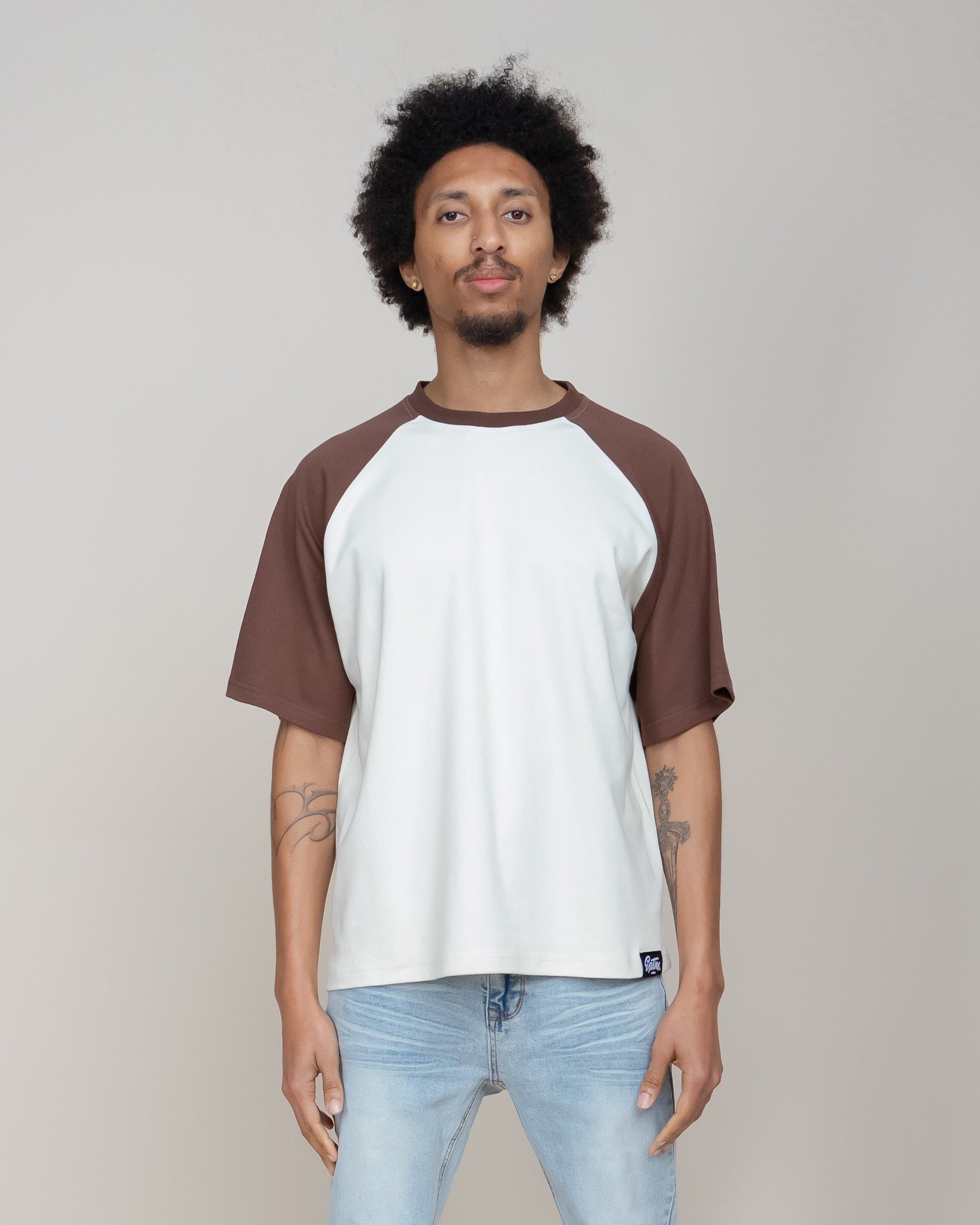 EPTM BOXY RAGLAN TEE - BROWN