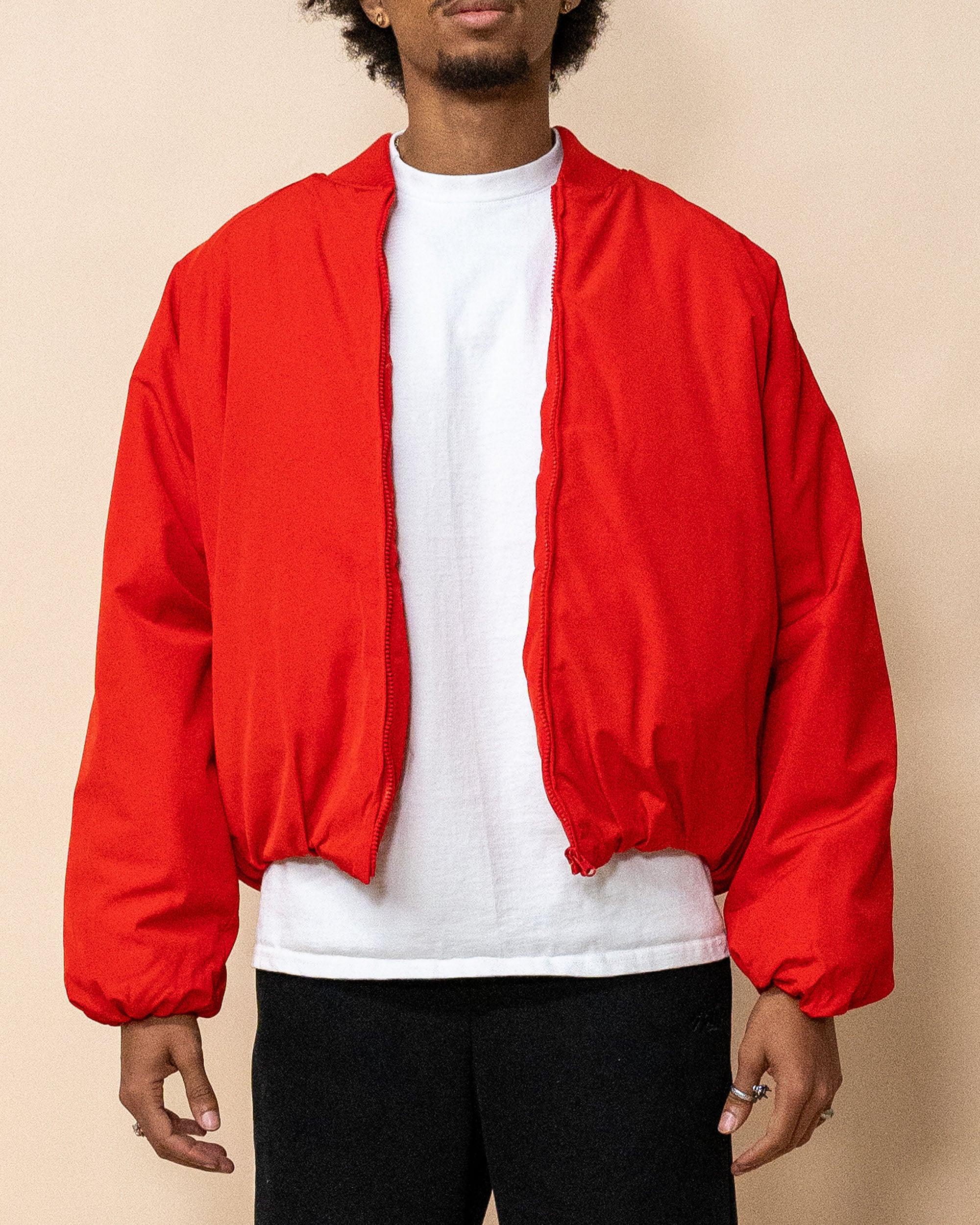 EPTM CAPITAL CROPPED BOMBER-RED