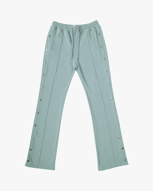 EPTM FRENCH TERRY SNAP FLARED PANTS - SAGE