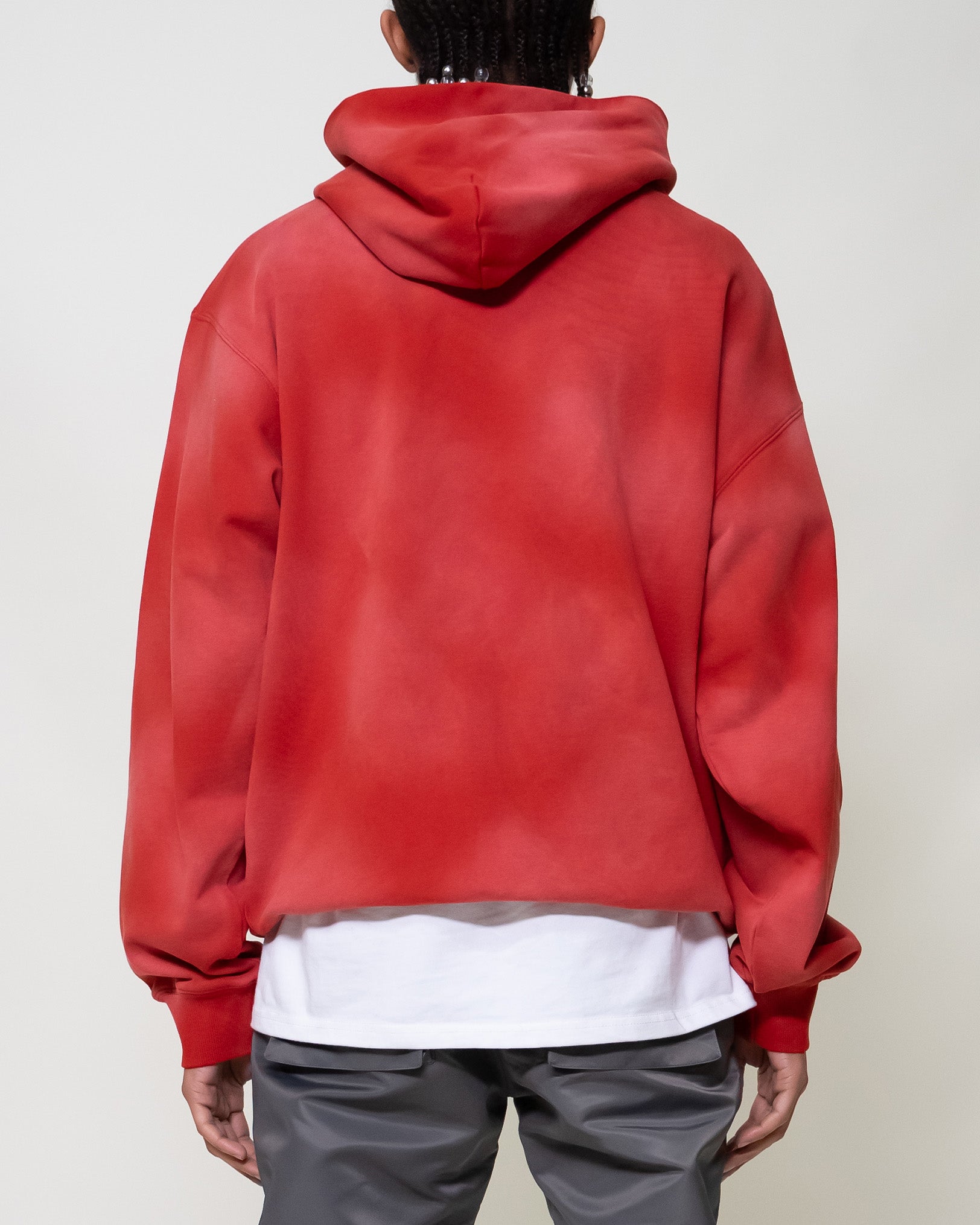 Red cheap fade hoodie