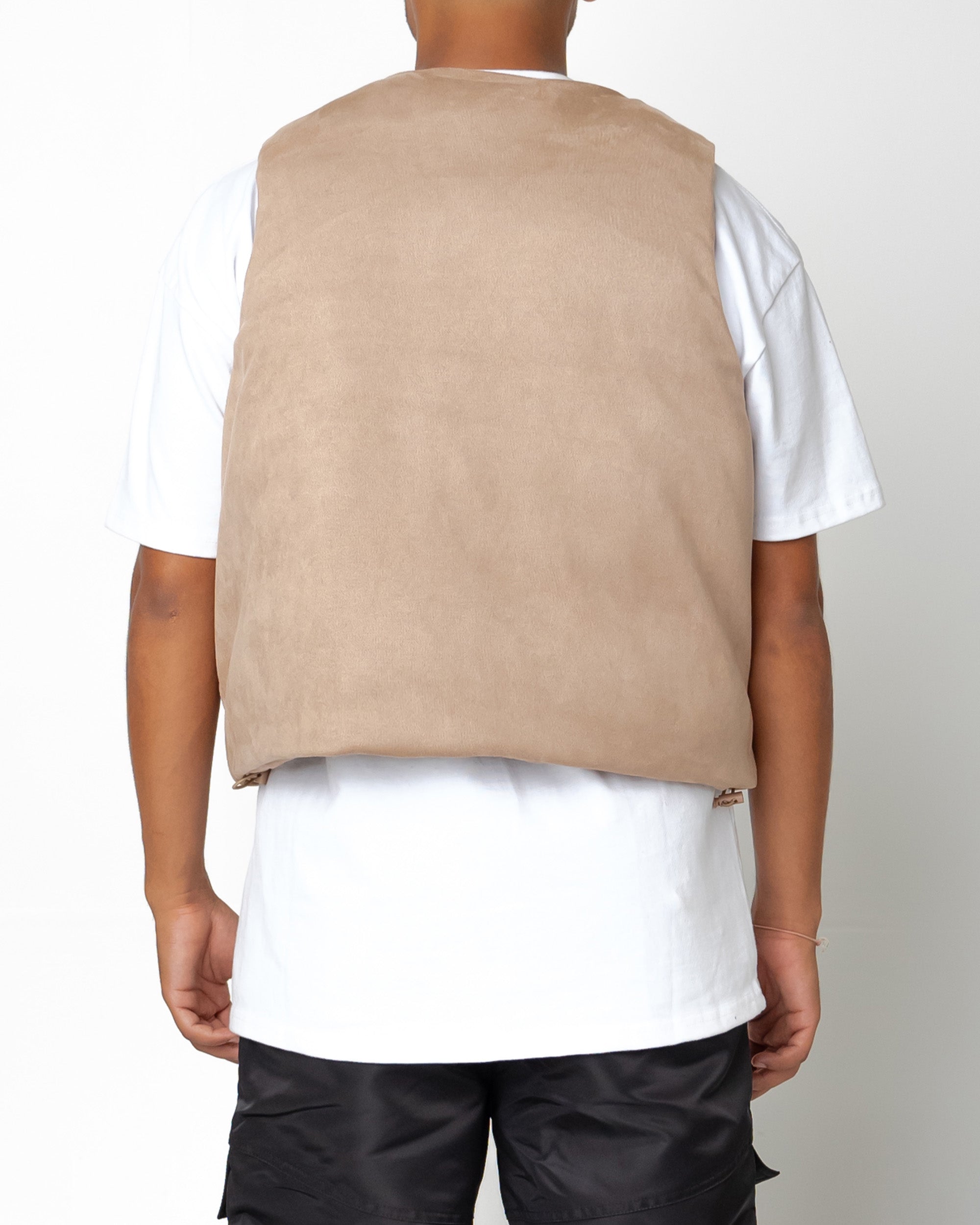 EPTM SUEDE BUBBLE VEST-TAN