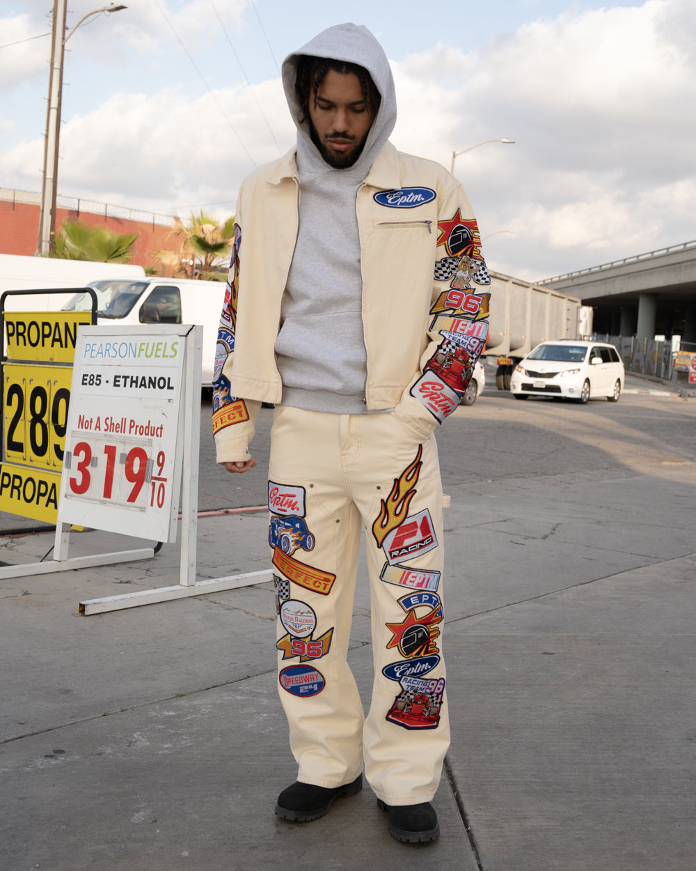 TURBO CARPENTER PANTS - CREAM