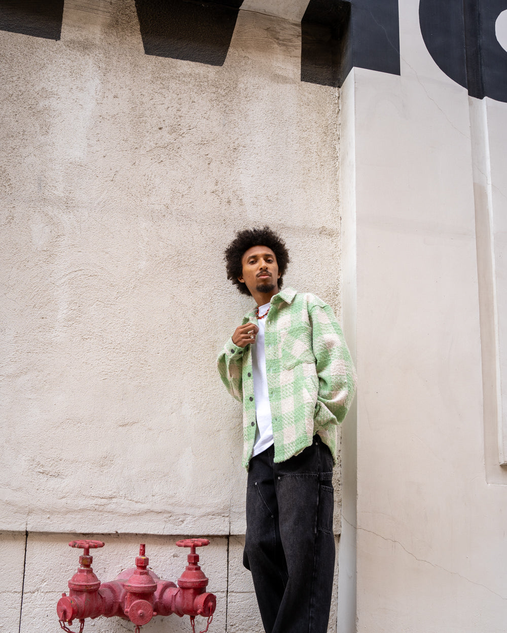 EPTM TWEED FLANNEL SHIRT - EMERALD