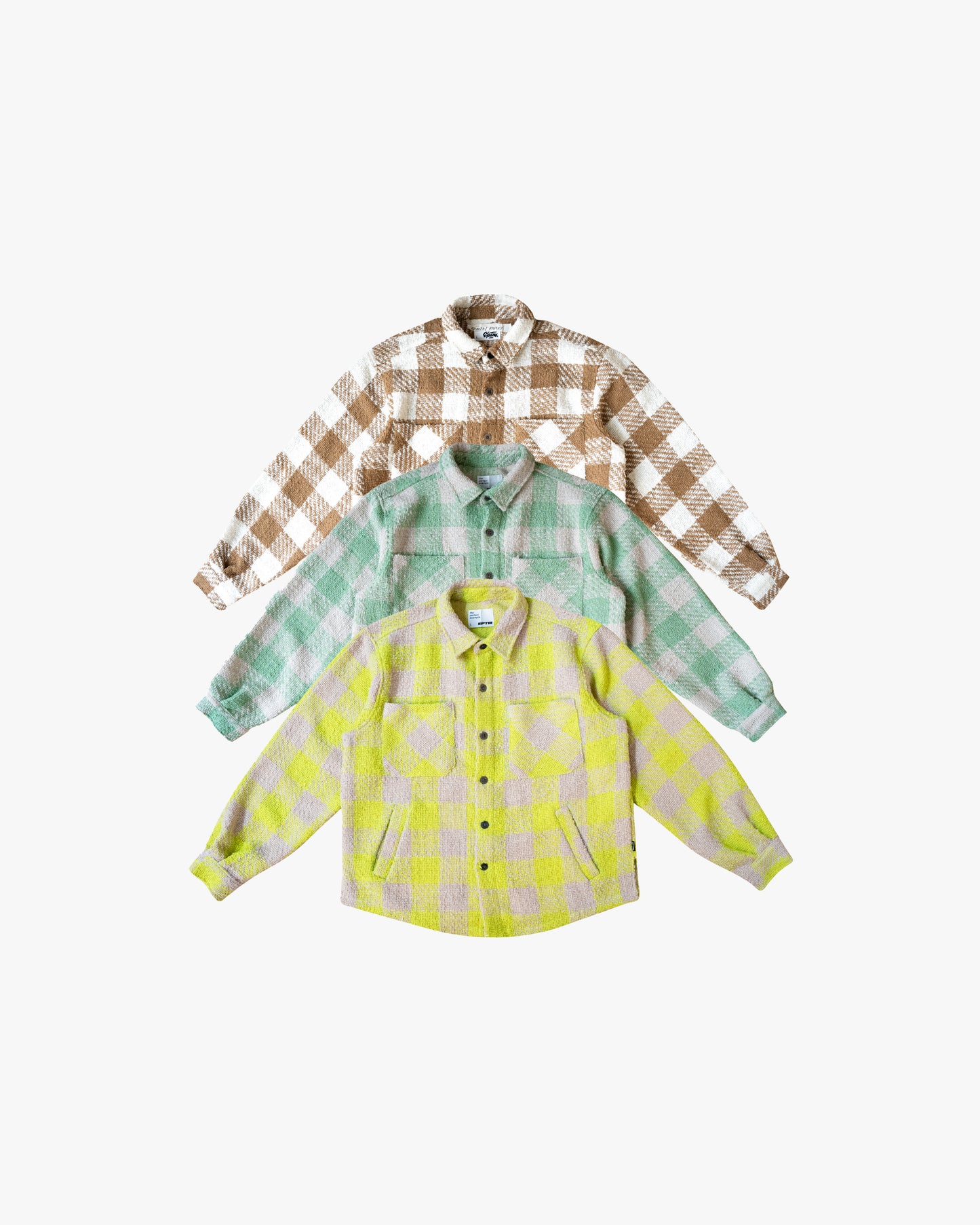 EPTM TWEED FLANNEL SHIRT- KHAKI