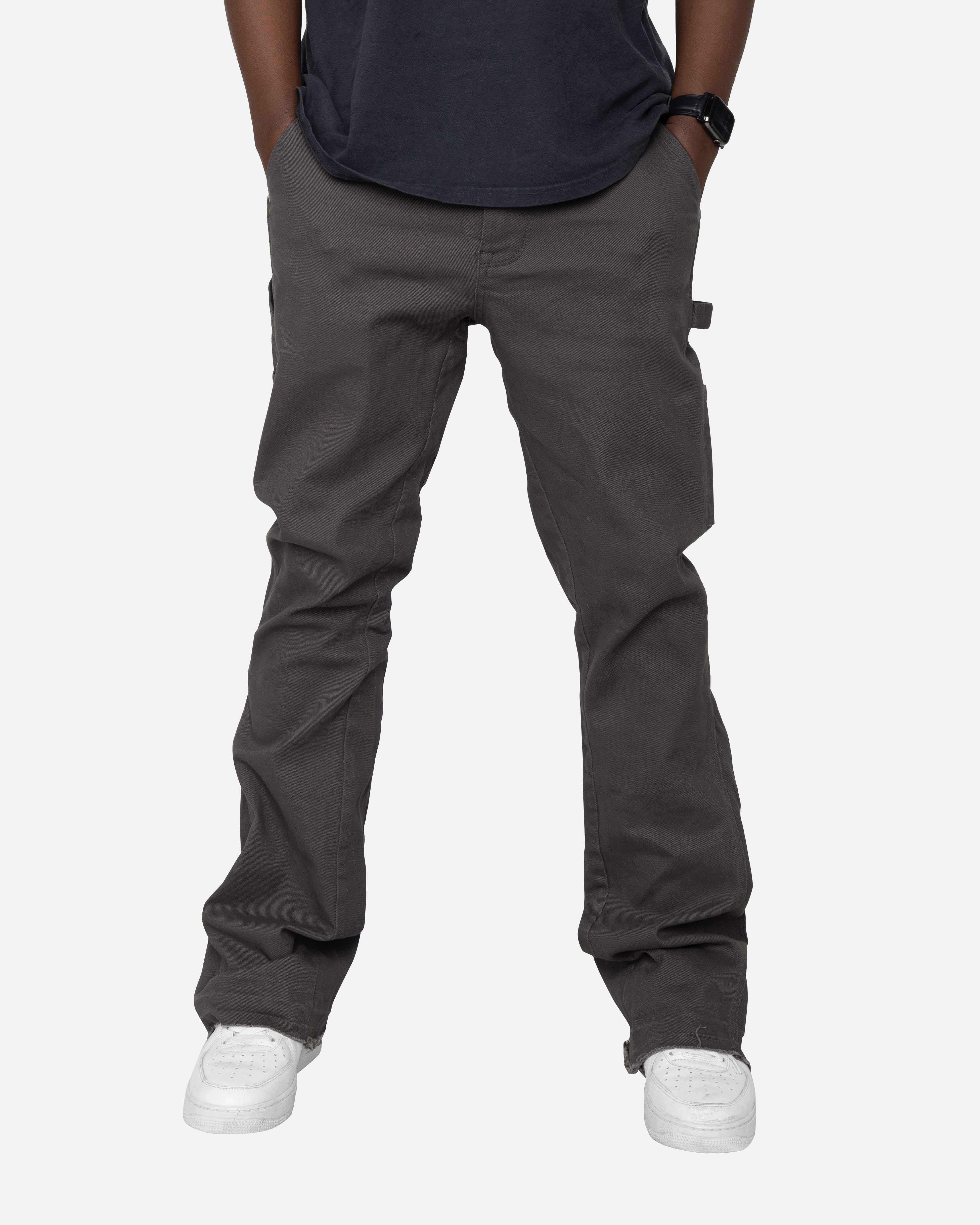 EPTM MACKY FLARE WAX PANTS-BLACK