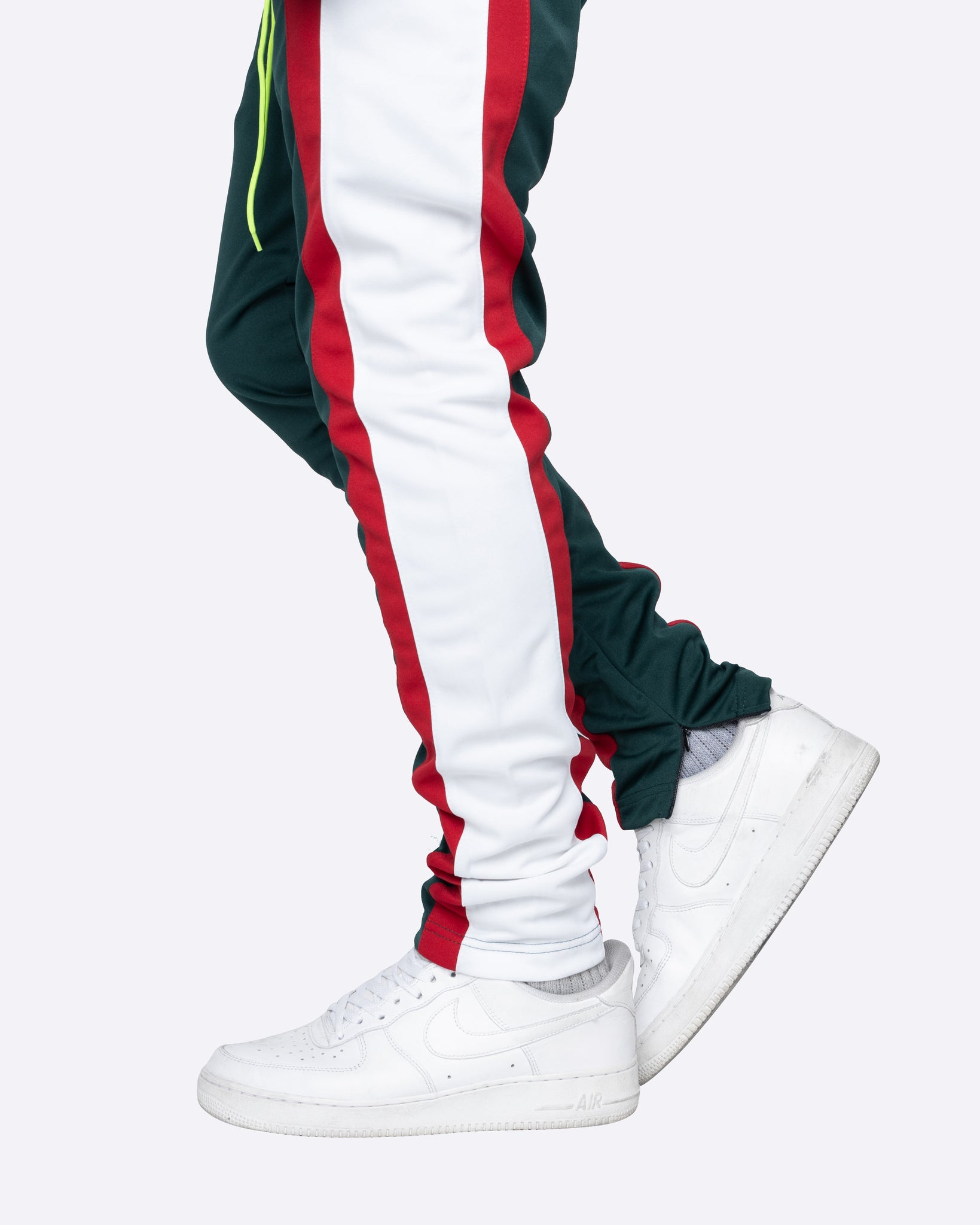 EPTM TRIO TRACK PANTS-GREEN/OFF WHITE/RED