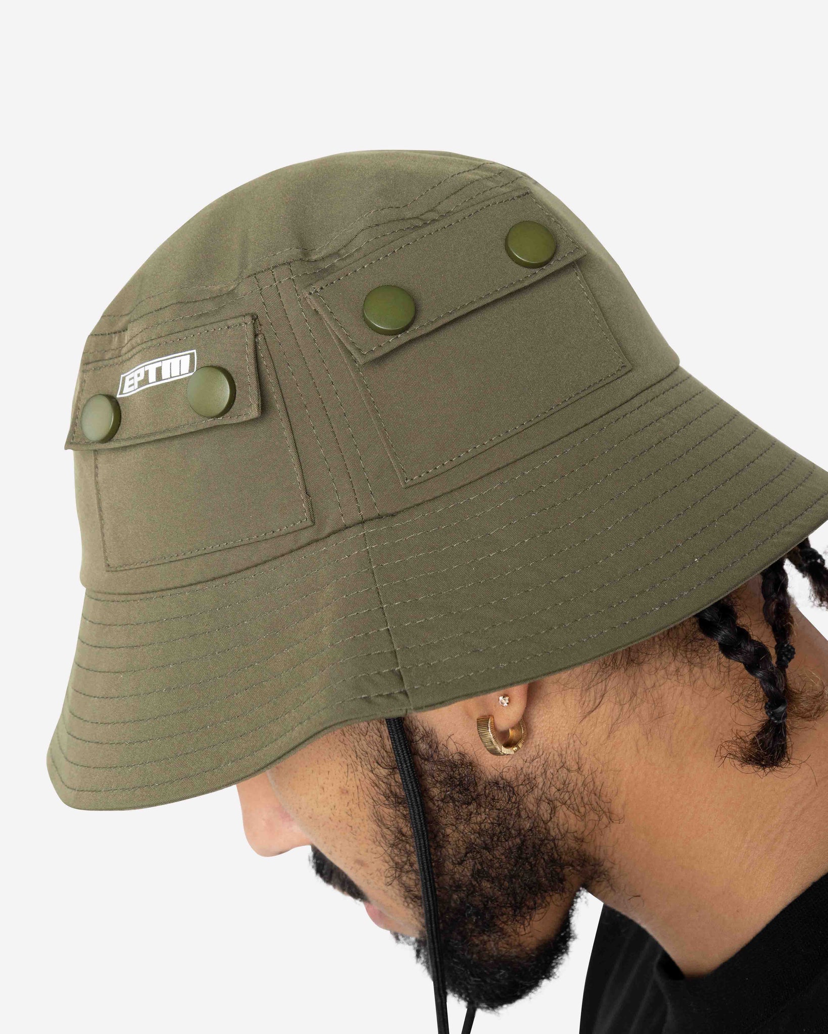 EPTM SNAP BUTTON BUCKET HATS-OLIVE