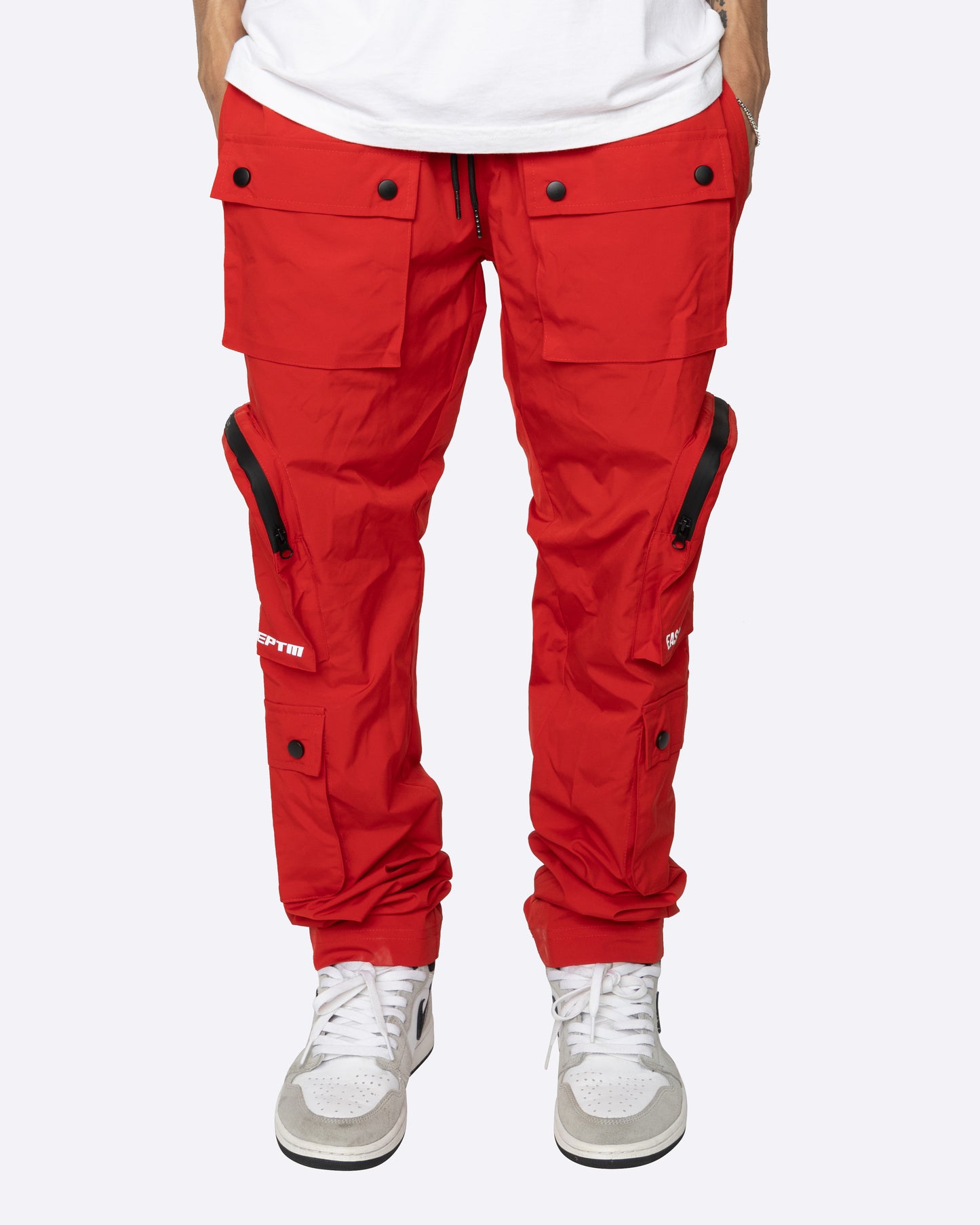DAVE EAST "DOPE BOY" CARGO PANTS- RED