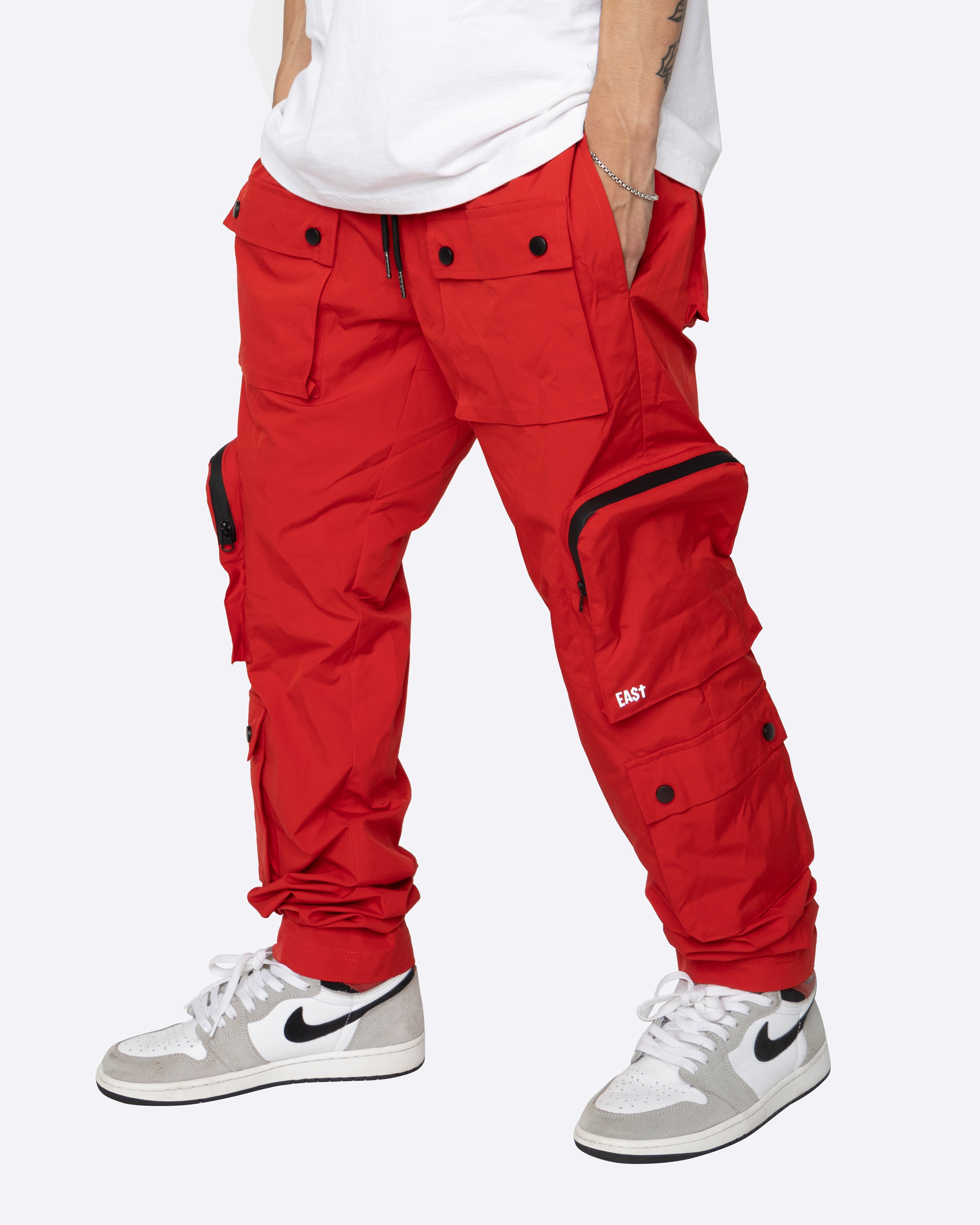 HAN HONG Streetwear Men's Black Red Cargo Pants Men Joggers Pants Hip Hop  Casual Pockets Sweatpants Men Women Trousers Black XS at Amazon Men's  Clothing store
