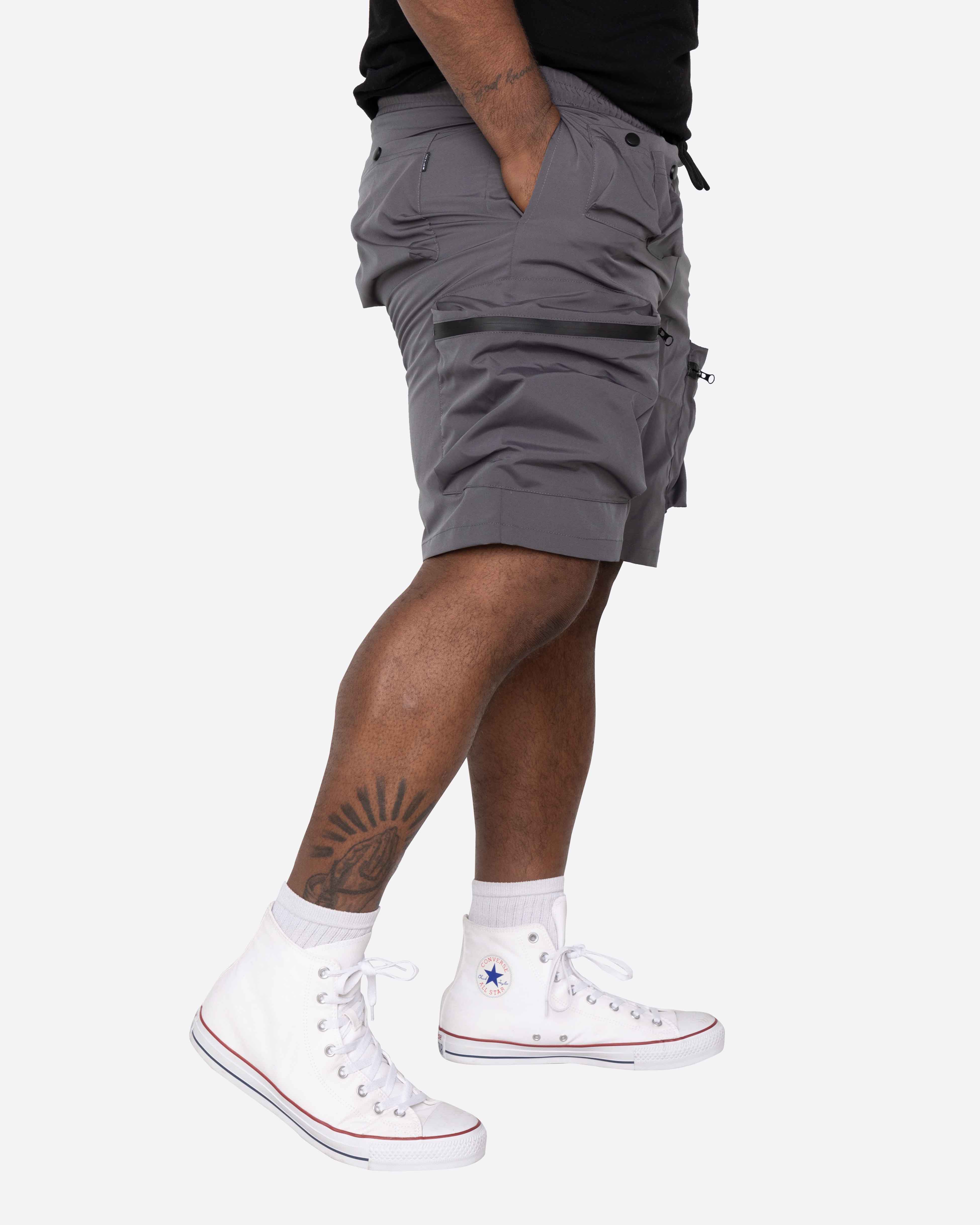 EPTM BIG N TALL COMBAT CARGO SHORTS-GREY