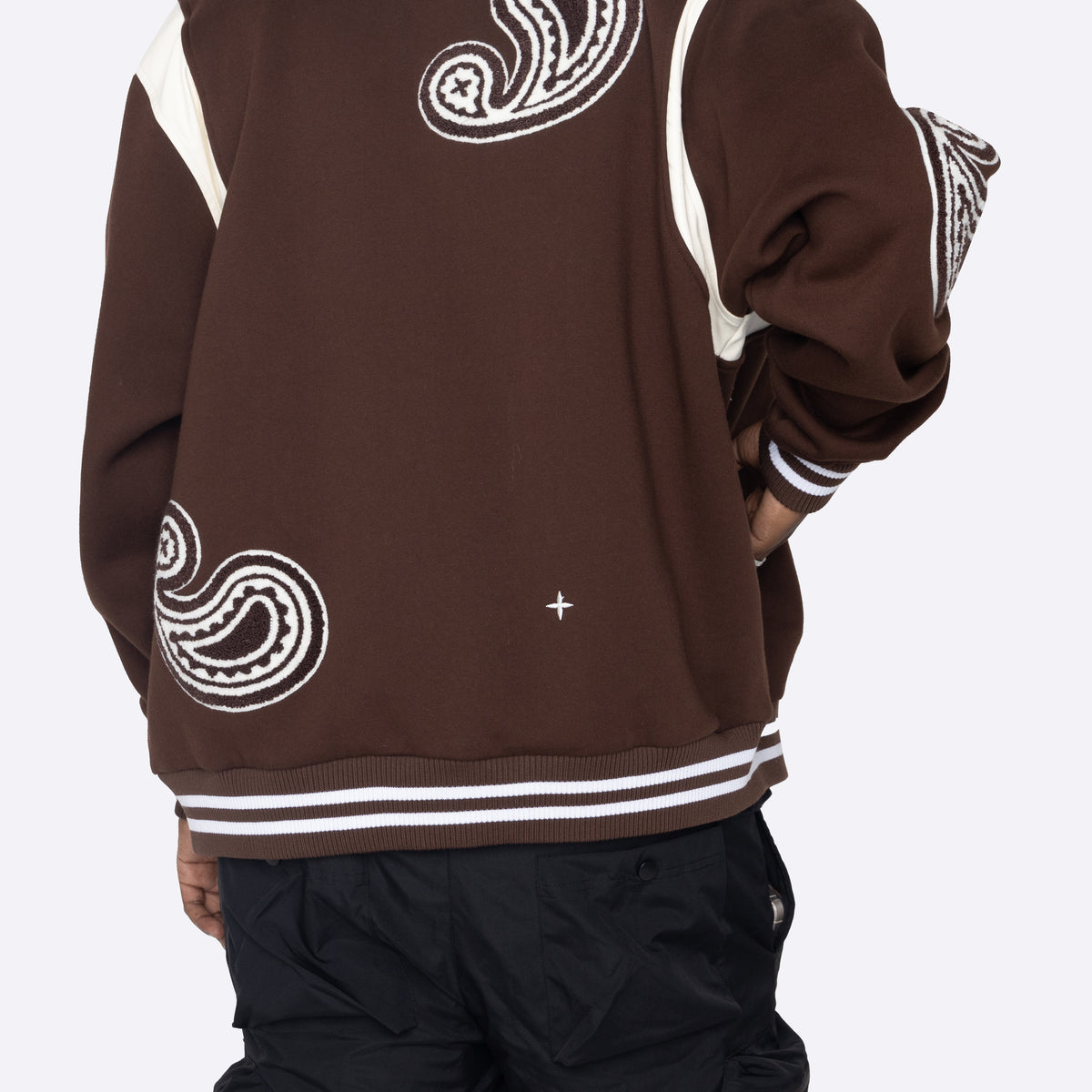 EPTM PAISLEY VARSITY JACKET-BROWN