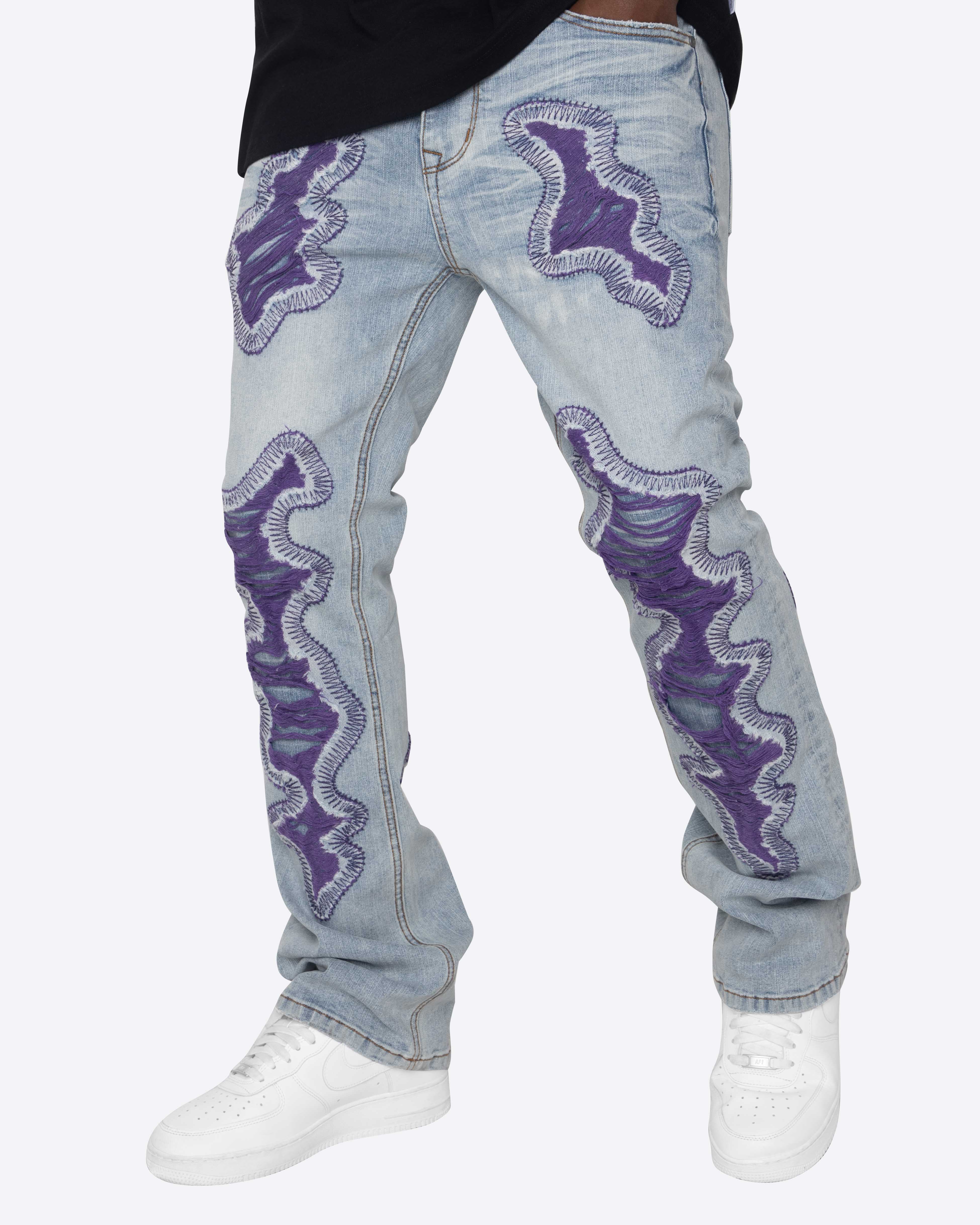 EPTM SKELETOR FLARE DENIM-PURPLE