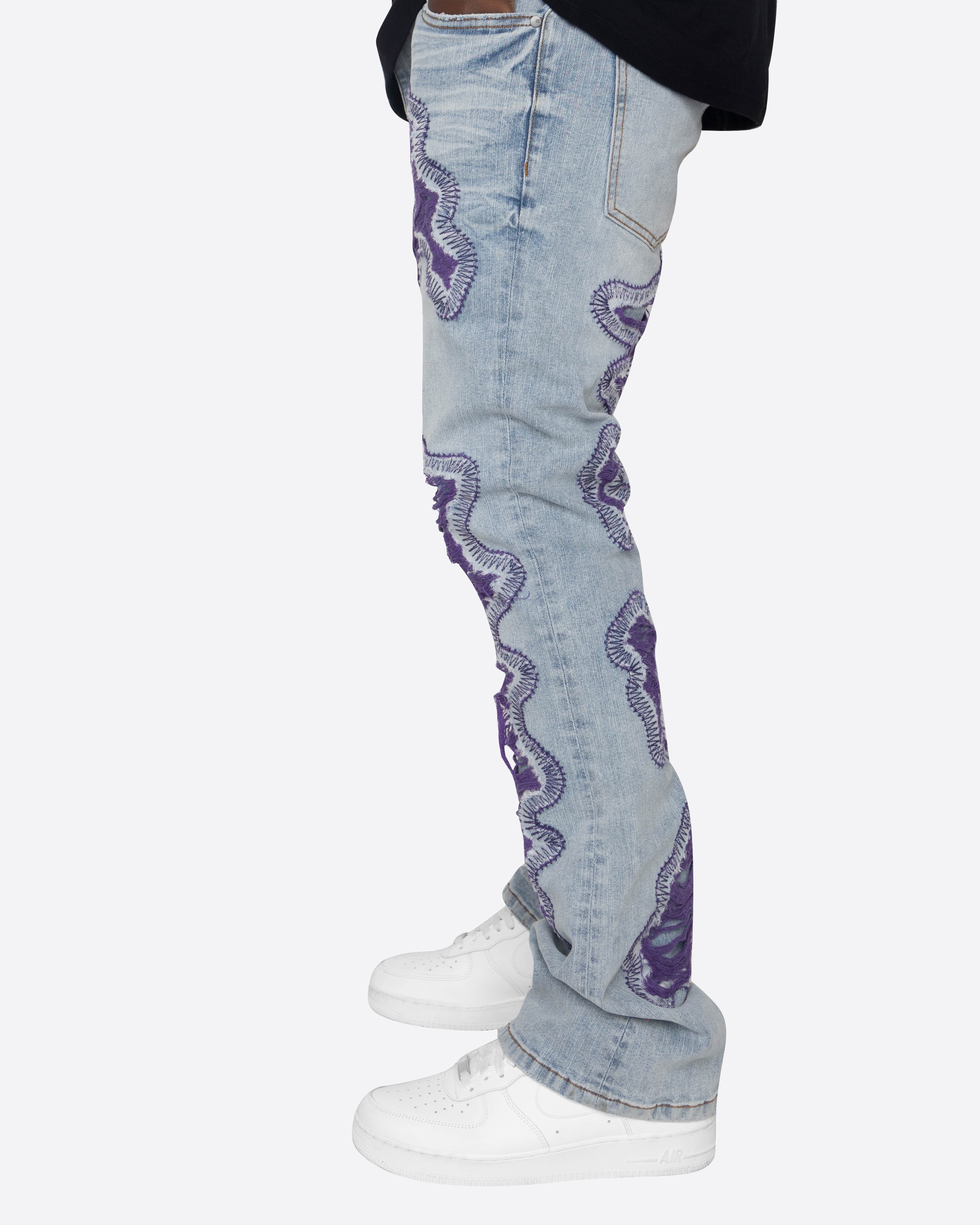 EPTM SKELETOR FLARE DENIM-PURPLE